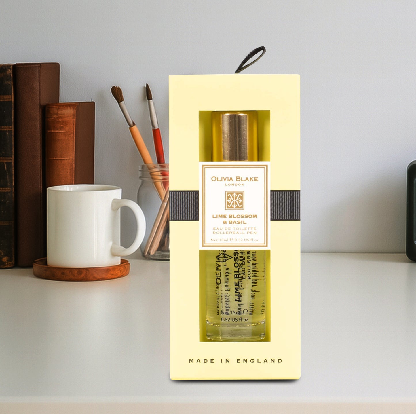 Olivia Blake Lime Blossom & Basil Perfume Roller Ball – 15 ml/0.52 fl oz Fine Fragrance Eau de Toilette, Travel Size Perfume for Women