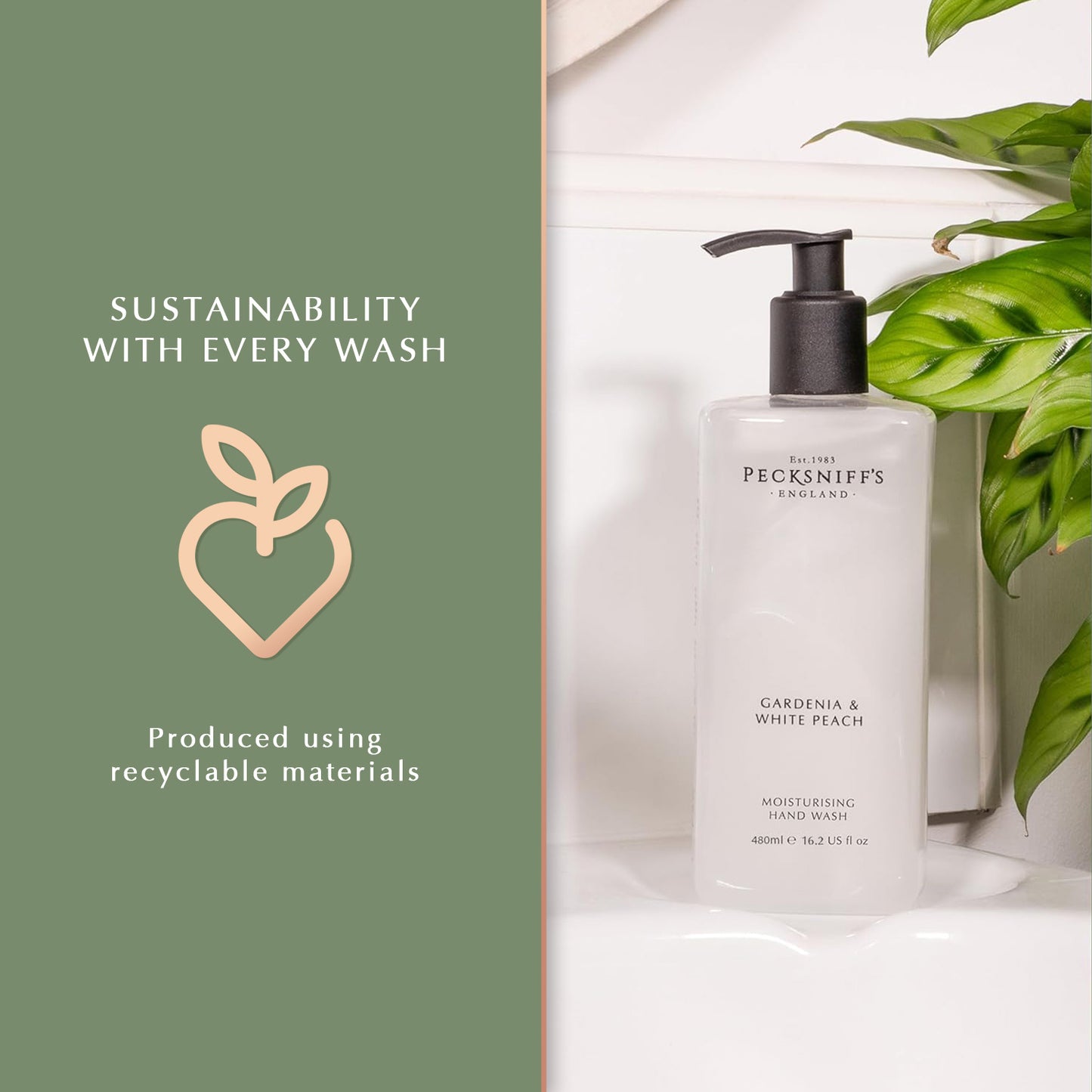Pecksniff's Gardenia & White Peach Hand Wash 480ml/16.2 fl oz