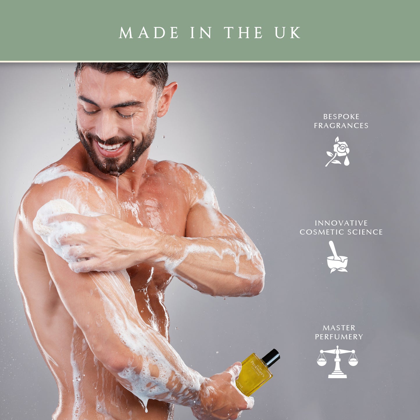 Pecksniffs Active Men's Bath and Shower Gel | 500ml /16.9 Fl Oz