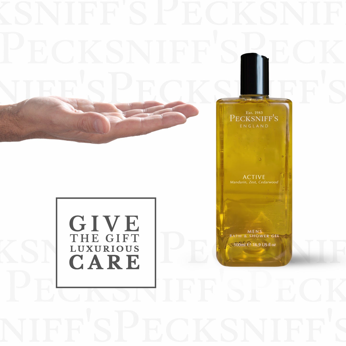 Pecksniffs Active Men's Bath and Shower Gel | 500ml /16.9 Fl Oz