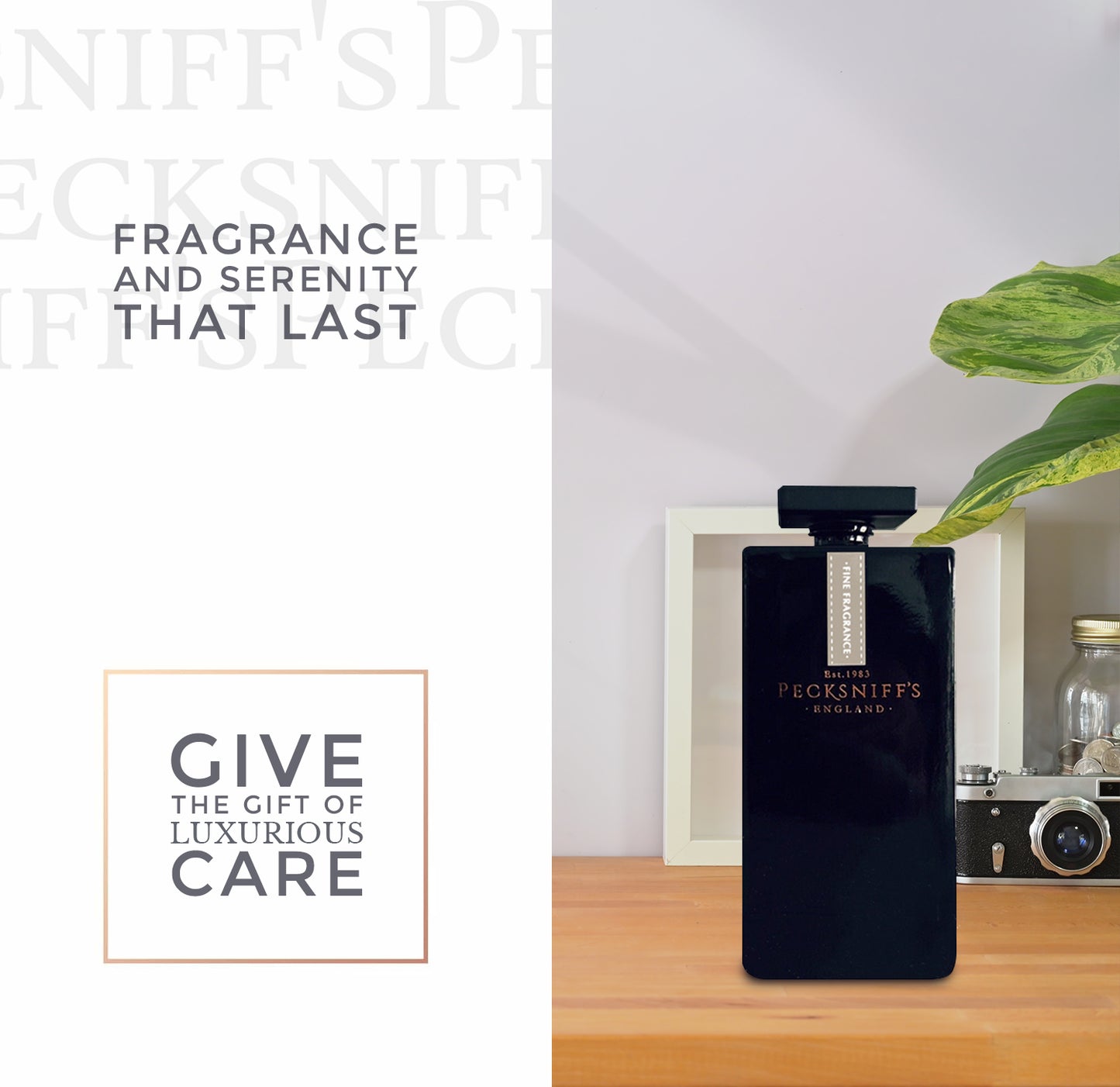 Pecksniff's Bergamot and Ginger Black Square Diffuser | 200ml/6.76 Fl Oz