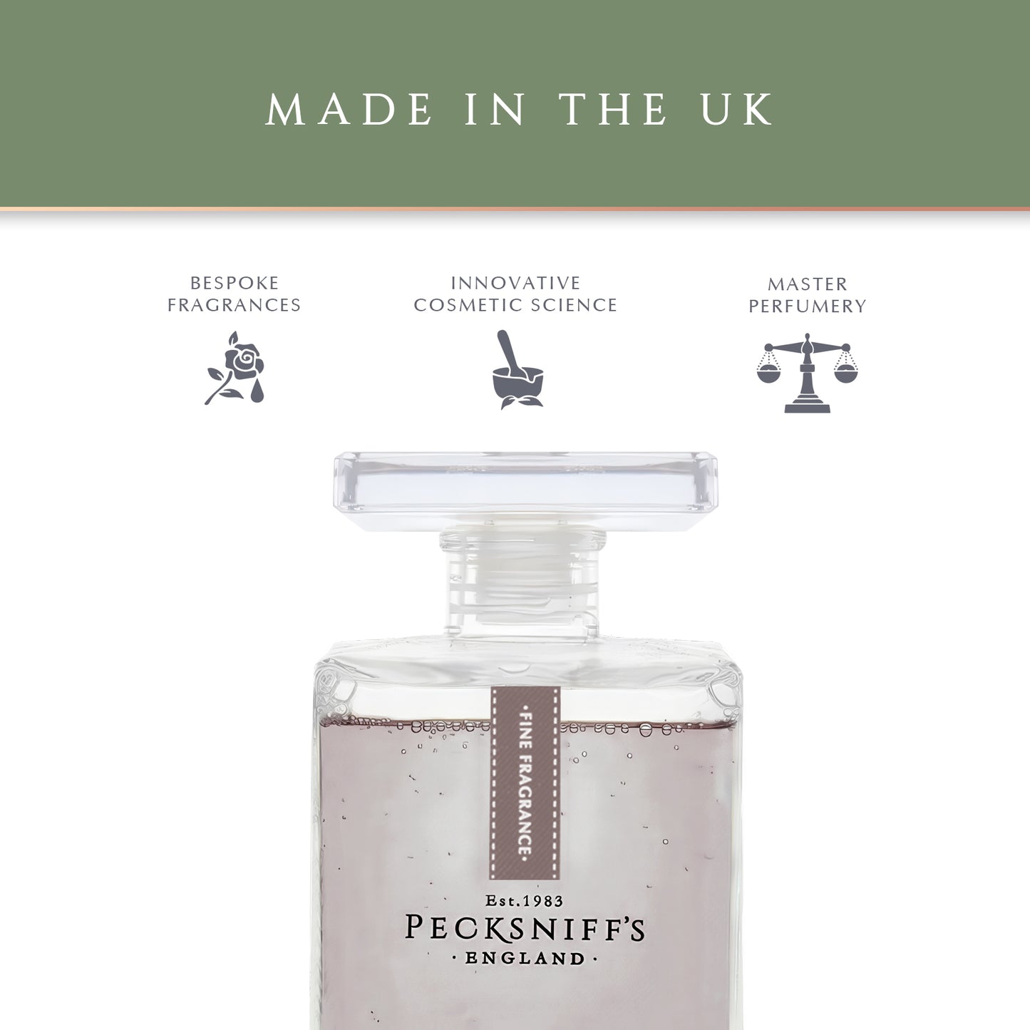 Pecksniff's Prestige Black Oak & Cedar Bath Soak Decanter | 500ml/16.9 Fl Oz