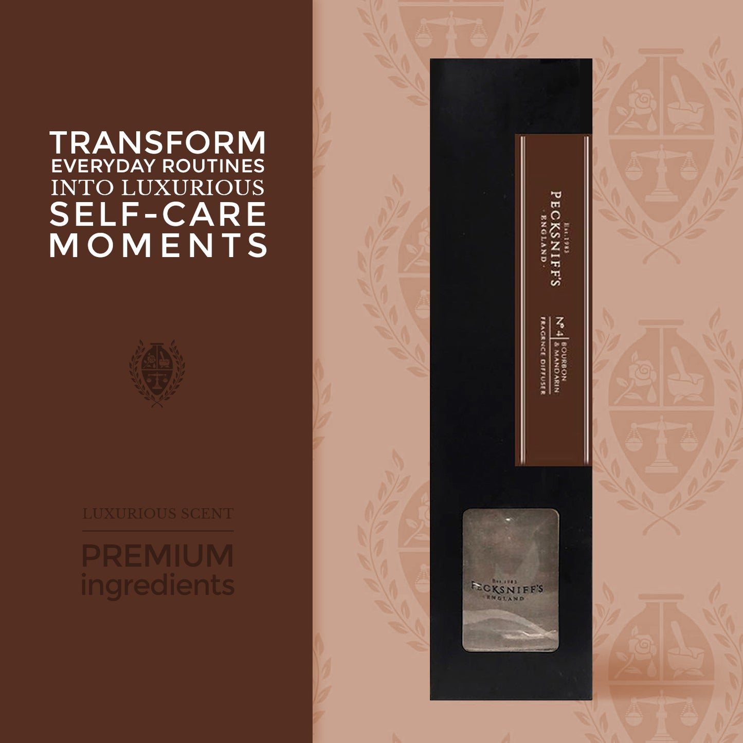 Pecksniffs Bourbon & Mandarin Diffuser | 100ml/3.38 Fl Oz