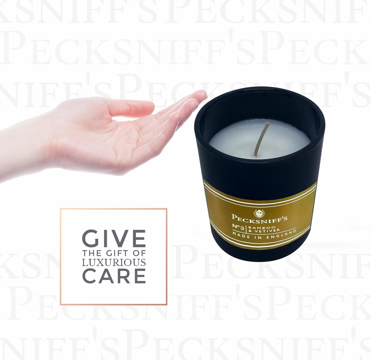 Pecksniffs Bamboo & Vetiver Scented Candle | 1 Wick, 100g/3.5oz