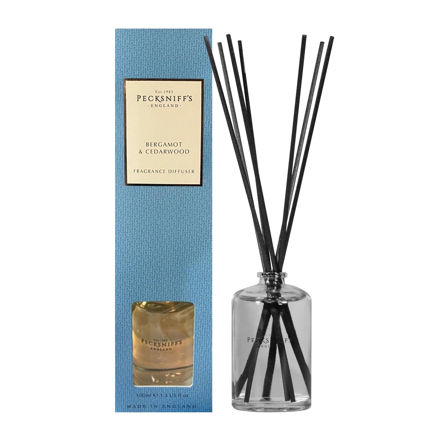 Pecksniffs Bergamot & Cedarwood Diffuser | 100ml/3.38 Fl Oz