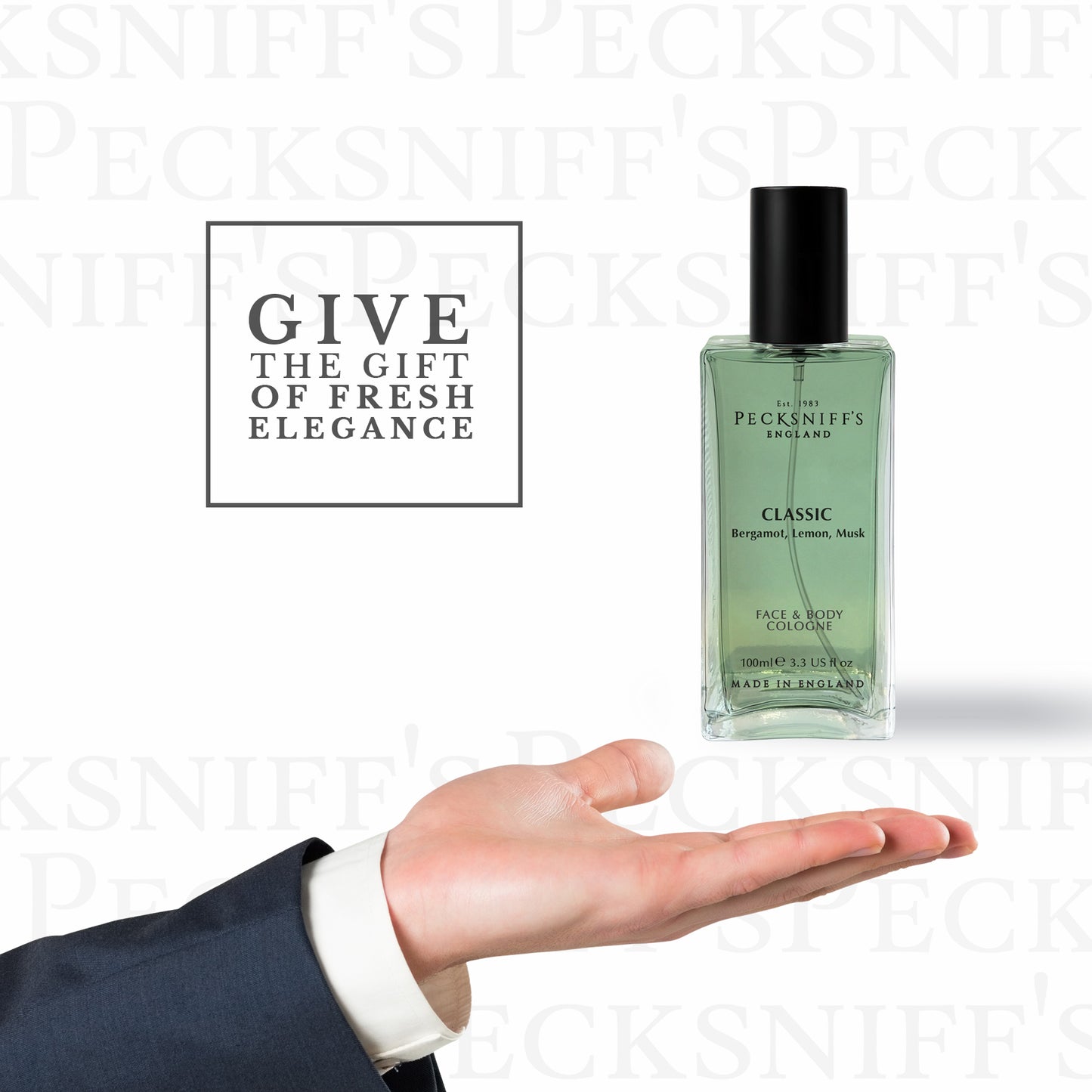 Peckniff's Men’s Face & Body Cologne – Classic Fougere, Fresh & Timeless Everyday Fragrance for Men, Post-Shave & All-Day Wear, 100ml / 3.4 fl oz