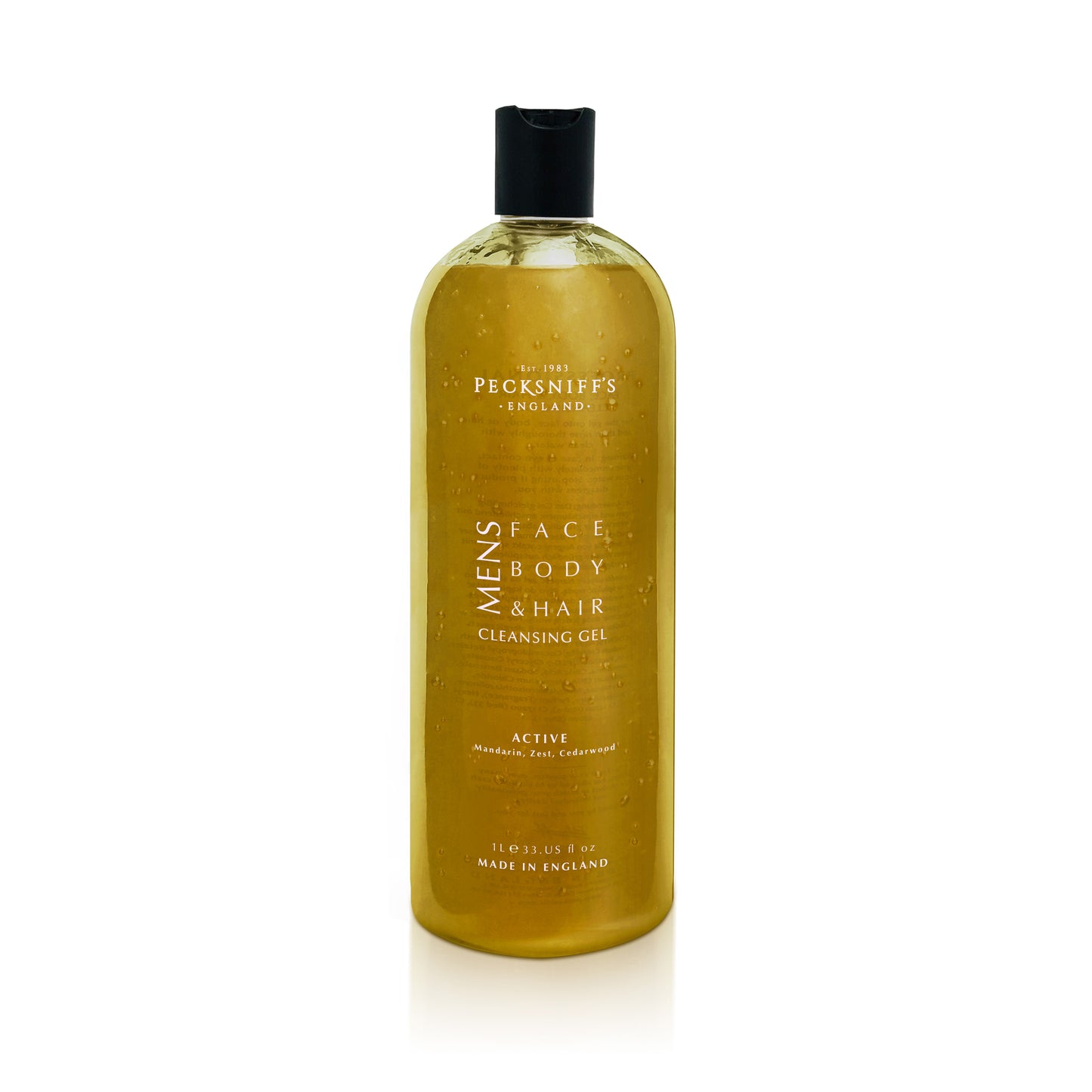 Pecksniffs Active 3-In-1 Cleansing Gel | 1L/1000 ml/33.81 Fl Oz