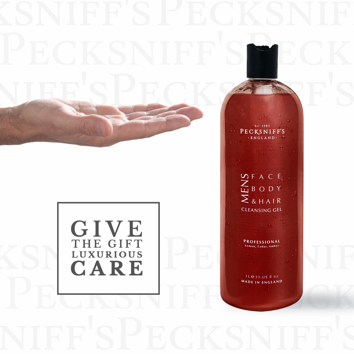 Pecksniffs Professional 3-In-1 Cleansing Gel | 1L/1000 ml/33.81 Fl Oz