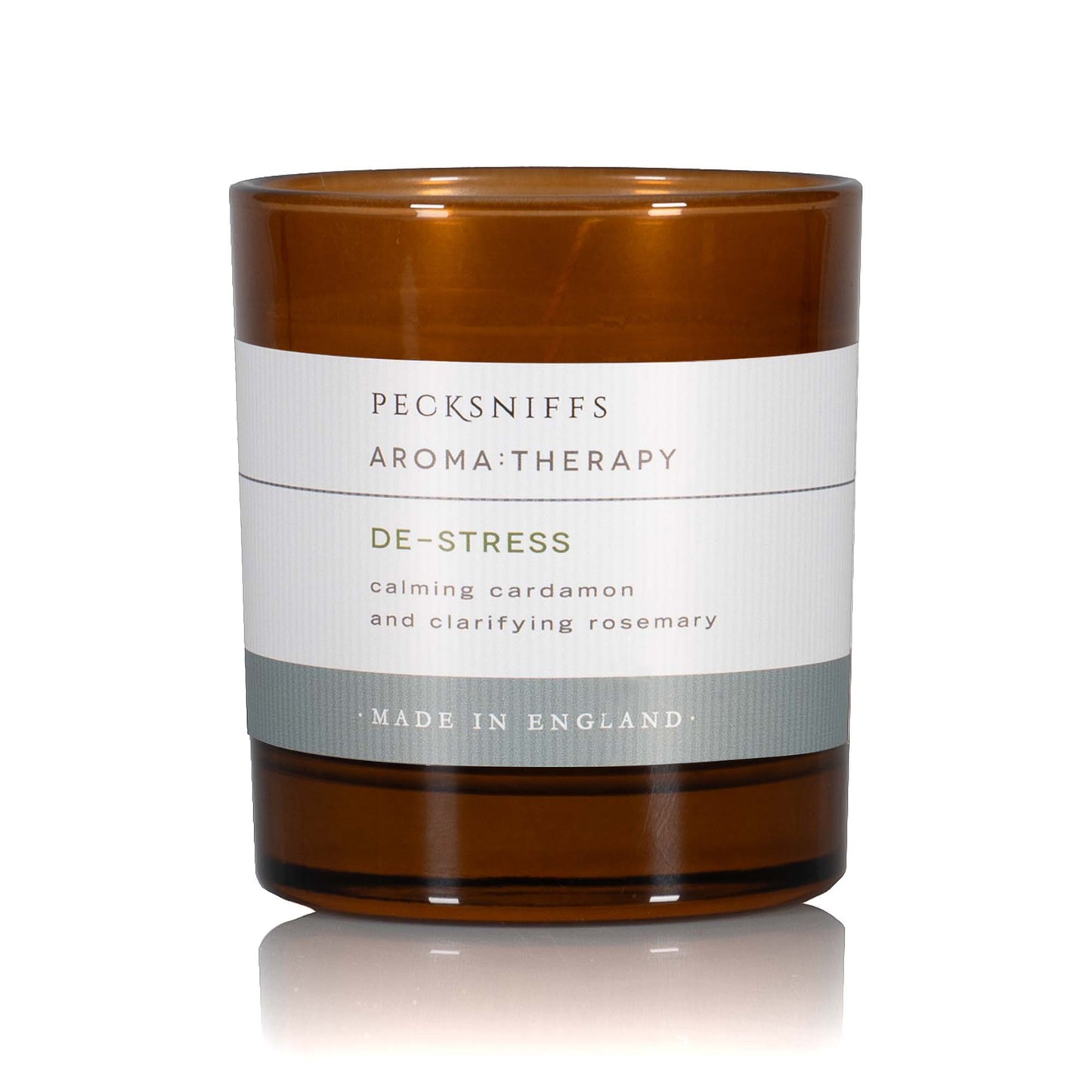 Pecksniffs Amber De-Stress Aroma Therapy Candle | 1 Wick, 184g/6.49oz
