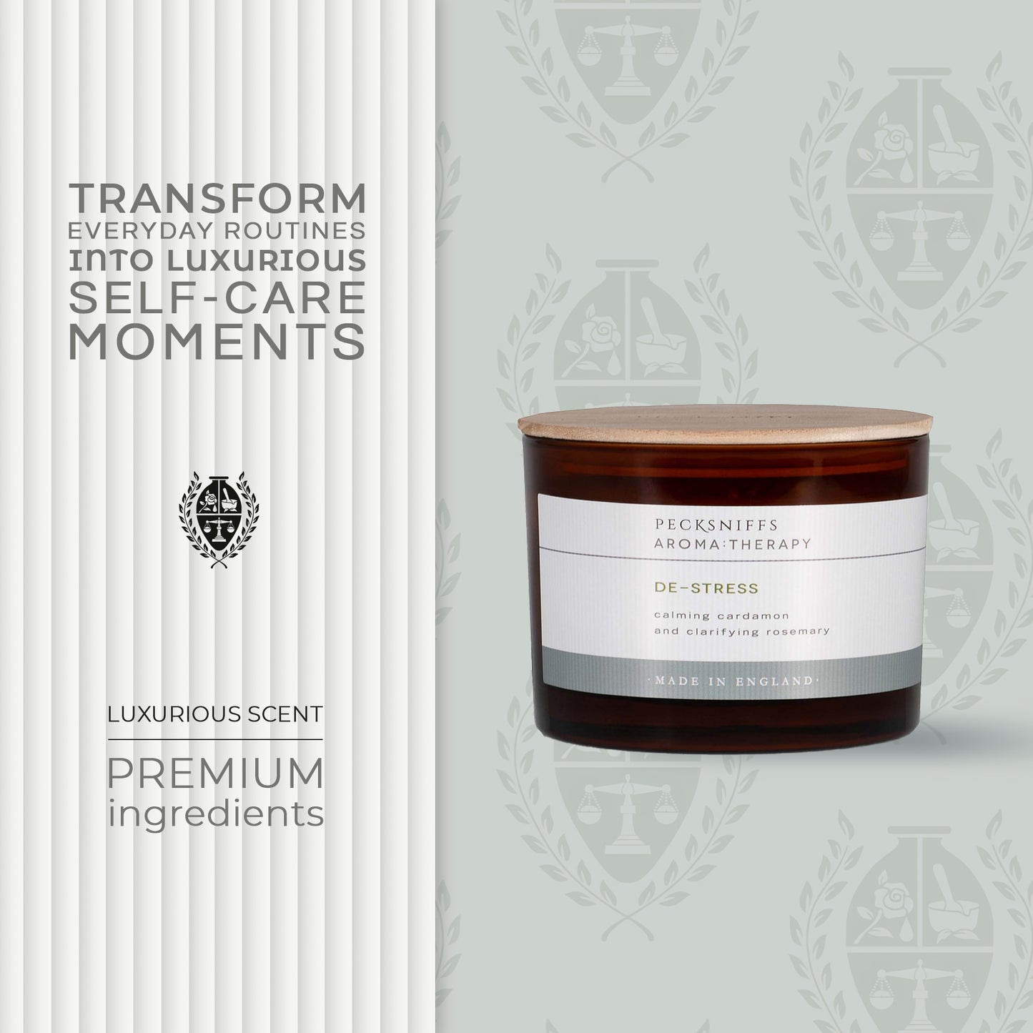 Pecksniffs Aromatherapy De-Stress Candle | 3 Wicks, 285g/10oz