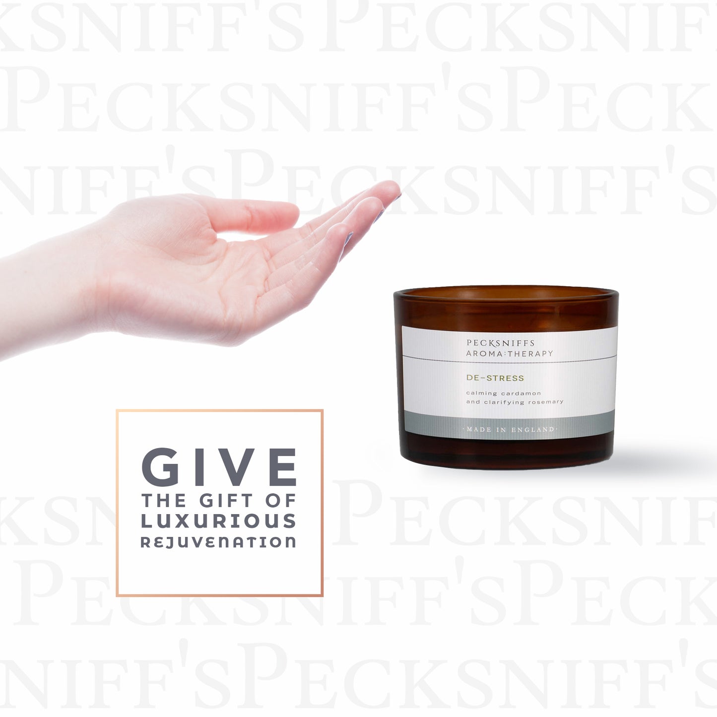 Pecksniffs Aromatherapy De-Stress Candle | 3 Wicks, 285g/10oz
