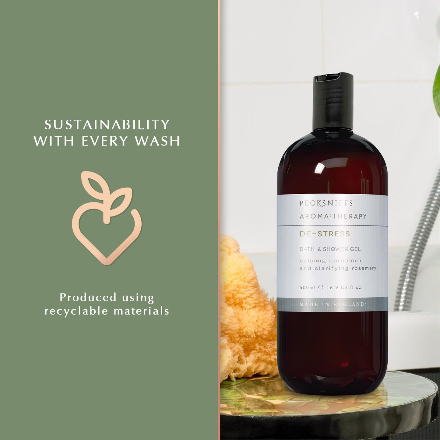 Pecksniff's DE-STRESS Shower Gel | 500ml /16.9 Fl Oz
