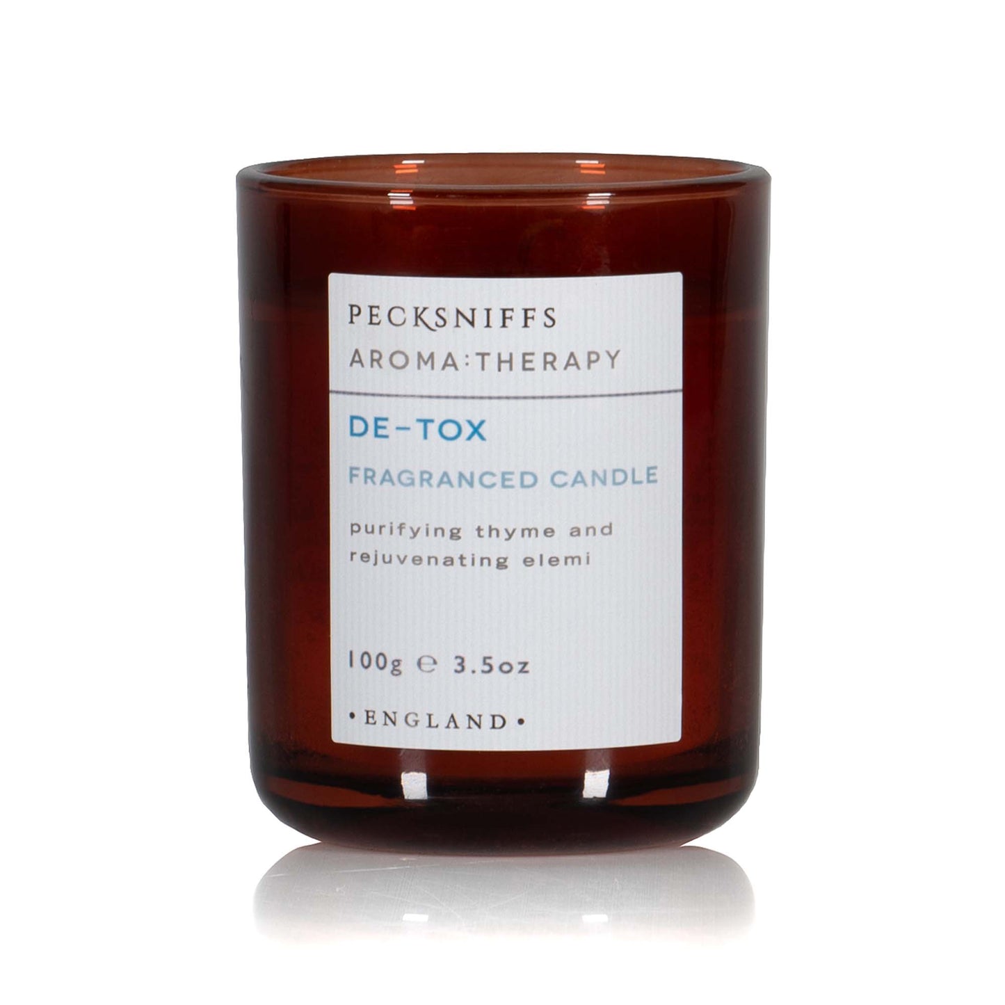 Pecksniff's De-tox Luxury Scented Candle | 1 Wick, 100 g/3.5 oz