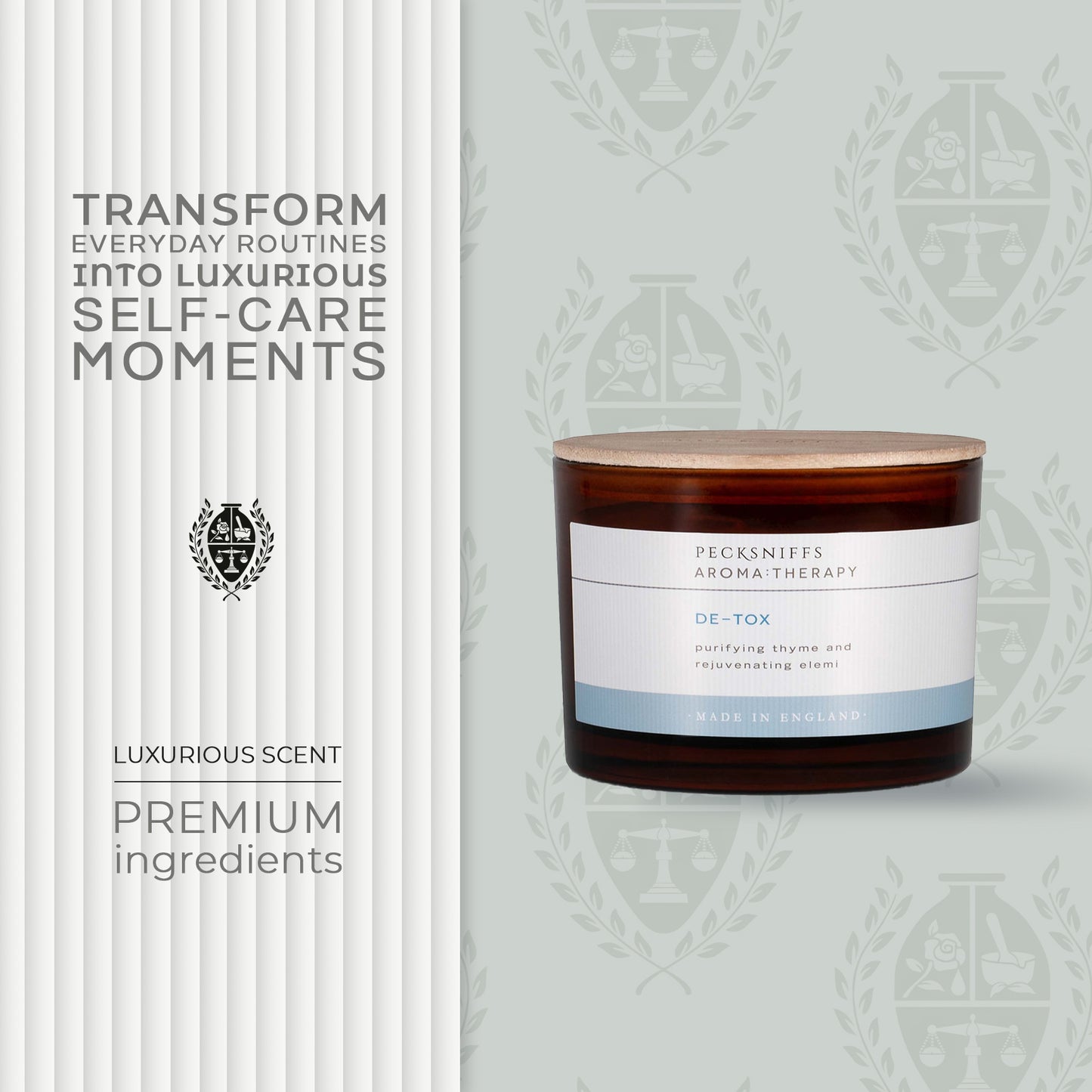 Pecksniffs Aromatherapy DE-TOX Candle | 3 Wicks, 285g/10oz