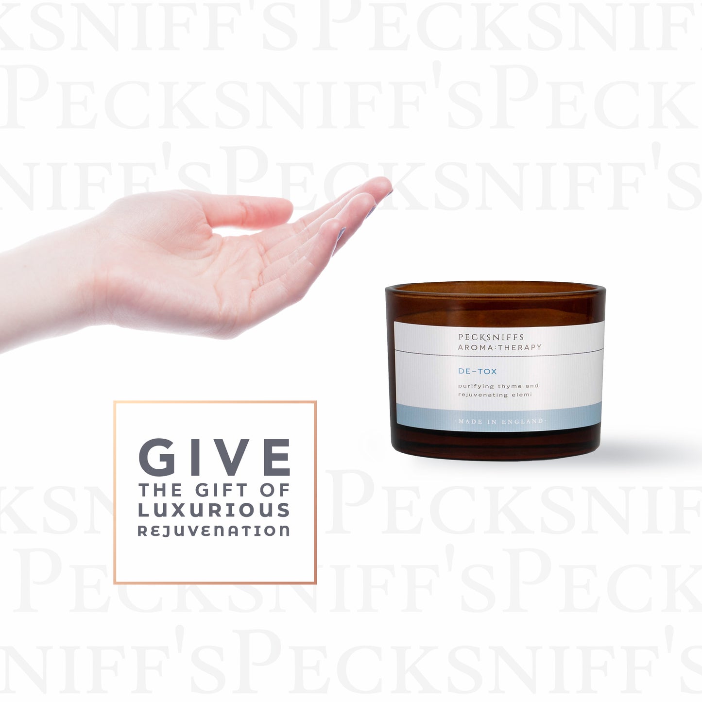 Pecksniffs Aromatherapy DE-TOX Candle | 3 Wicks, 285g/10oz