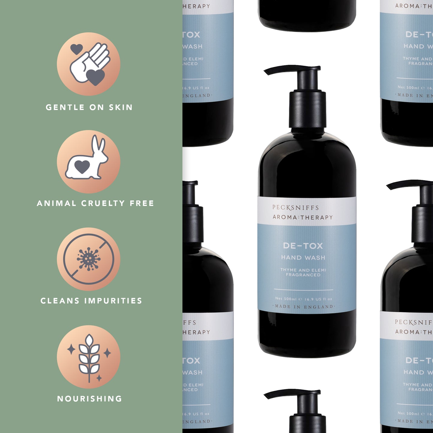 Pecksniff's Aroma:Therapy De-Tox 500 ml/16.9 fl oz Hand Wash