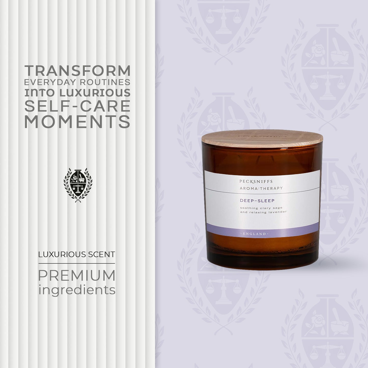 Pecksniffs Amber Deep Sleep Candle | 3 Wicks, 550g/19.40oz