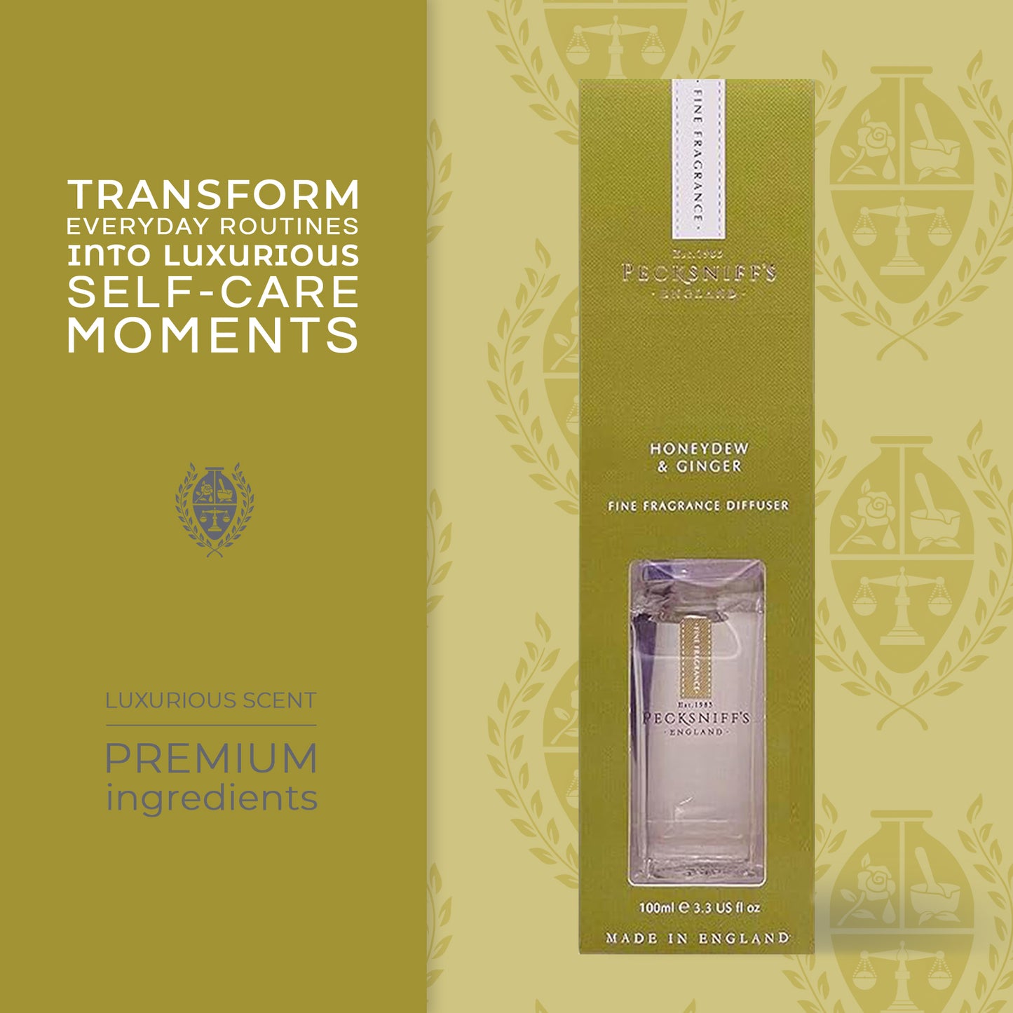 Pecksniffs Honeydew & Ginger Diffuser | 100ml/3.38 Fl Oz