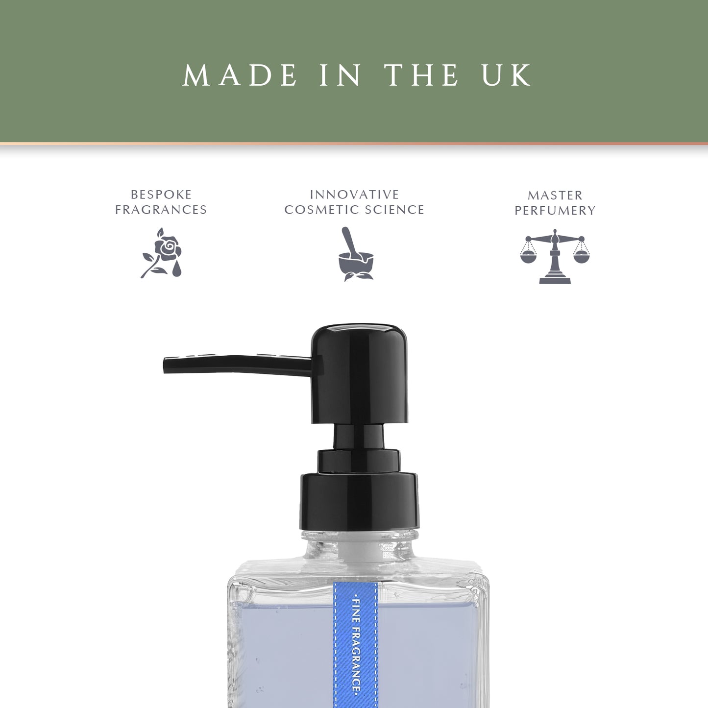 Pecksniffs Fresh Linen & Daisy Fine Fragrance Hand Wash in a Glass Bottle | 500ml, 16.9 Fl oz