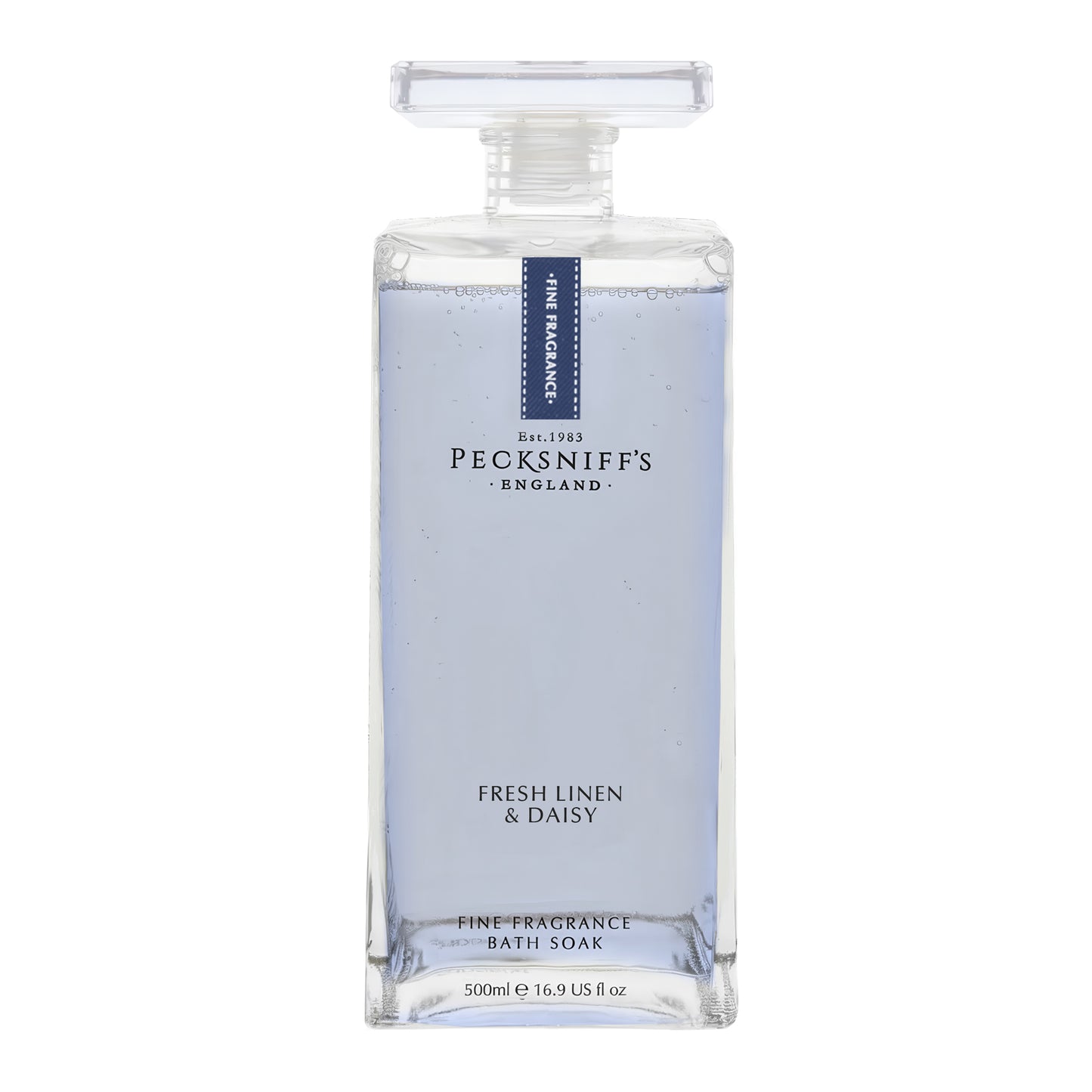 Pecksniff's Prestige Fresh Linen & Daisy Bath Soak Decanter | 500ml/16.9 Fl Oz