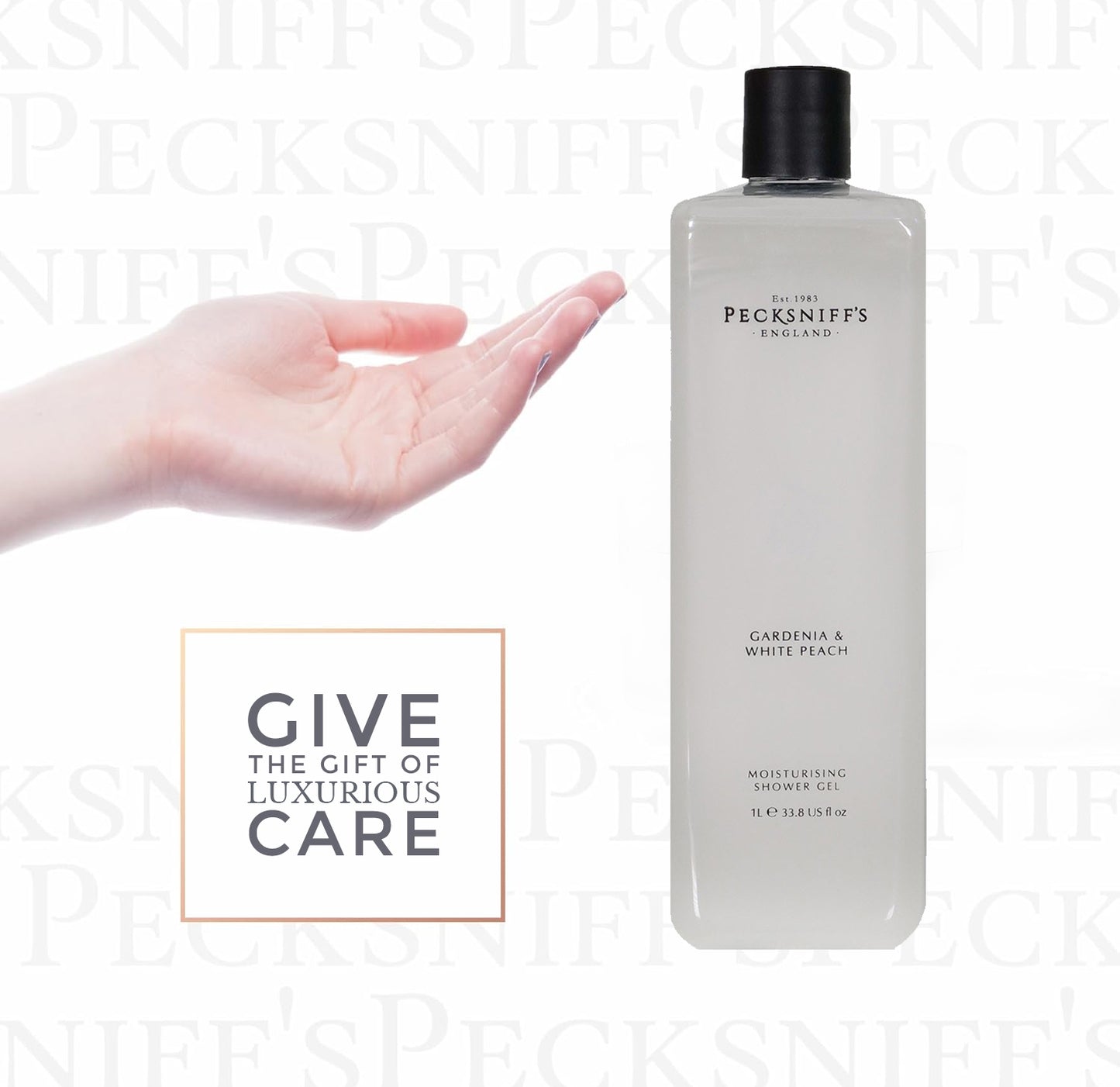 Pecksniffs Classic Gardenia & White Peach Scented Moisturizing Hand Wash Refill | 1L/1000ml, 33.8 Fl oz