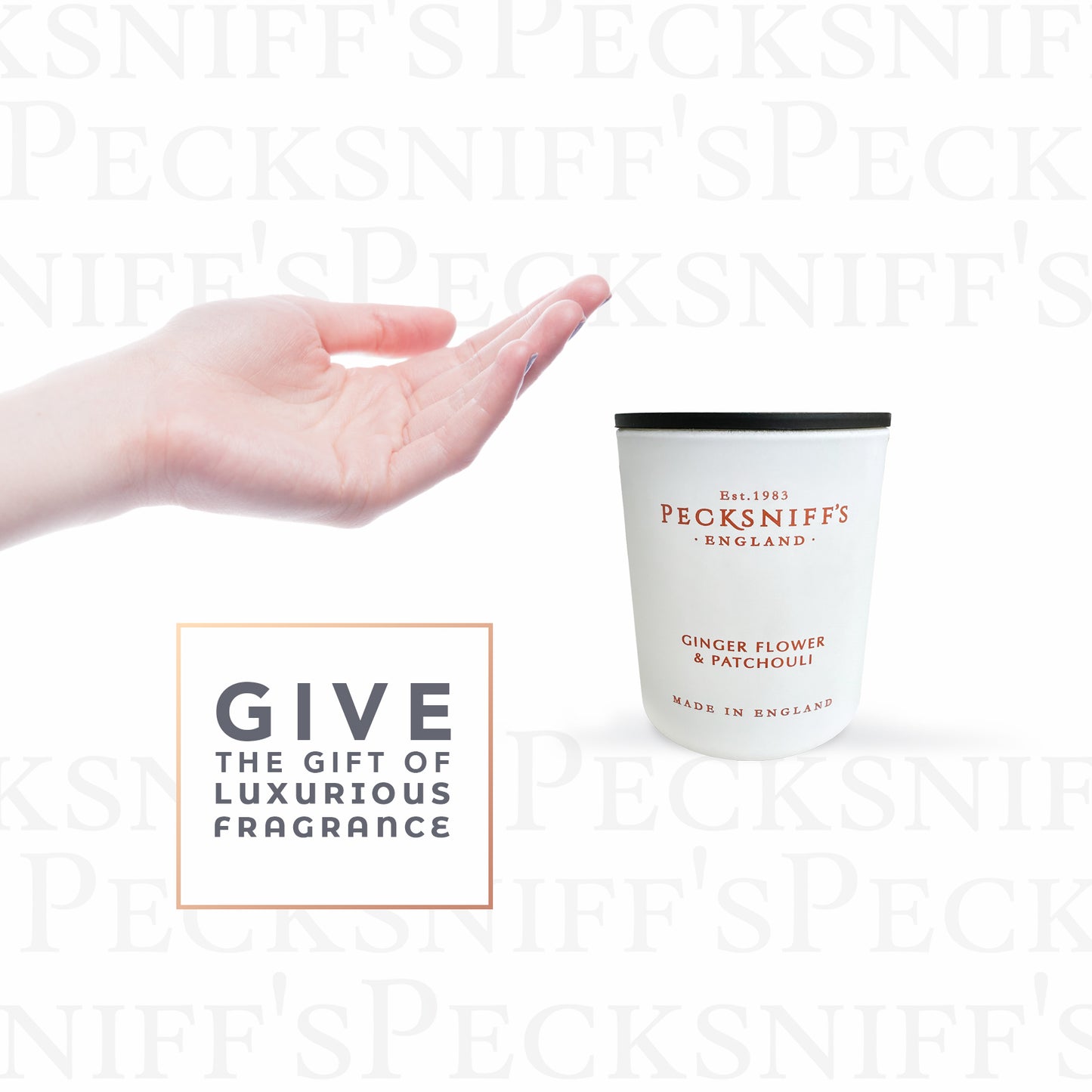 Pecksniff's Ginger Flower & Patchouli Luxury Scented Candle | 1 Wick, 100 g/3.5 oz