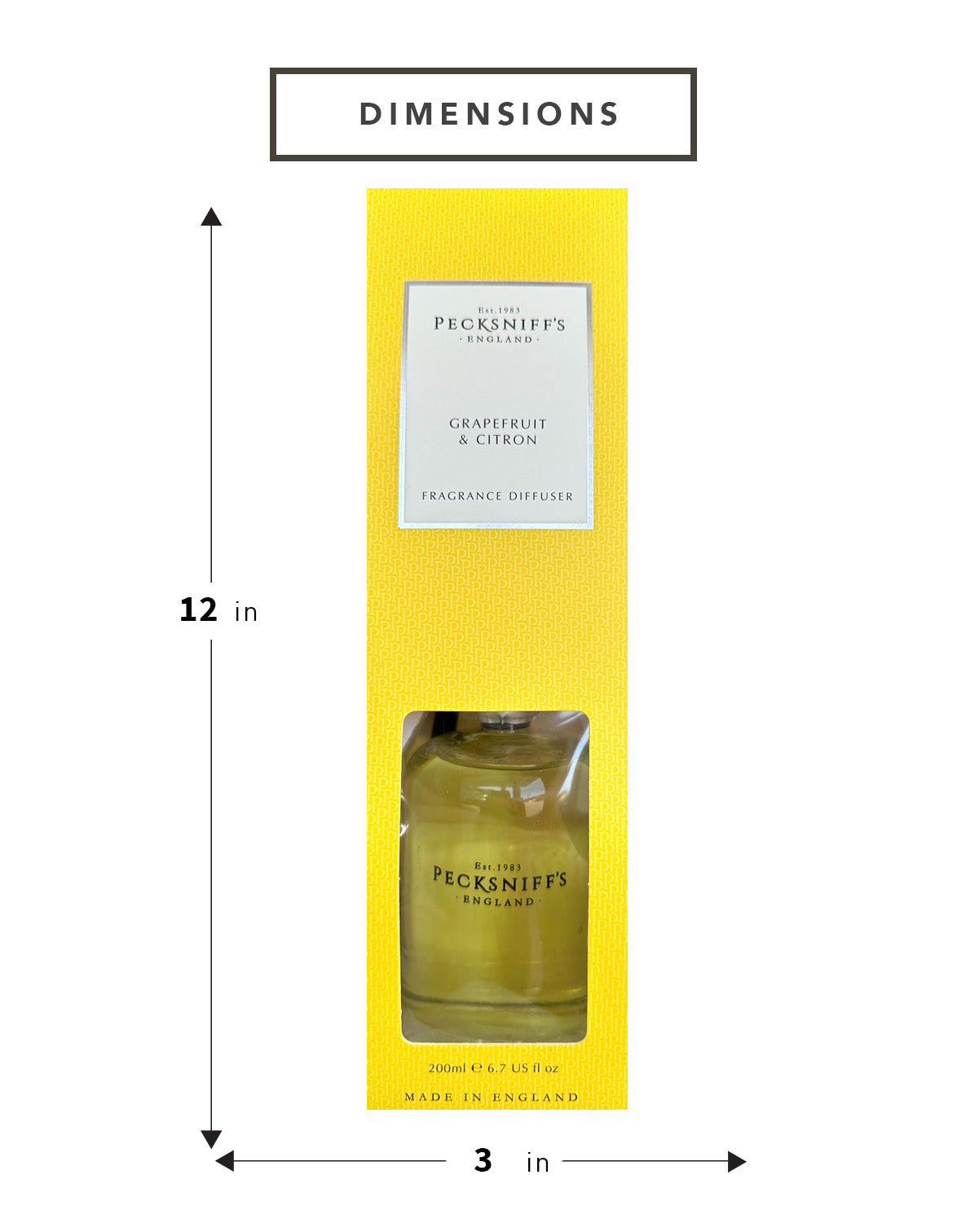 Pecksniff's Grapefruit & Citron Diffuser | 200ml/6.76 Fl Oz