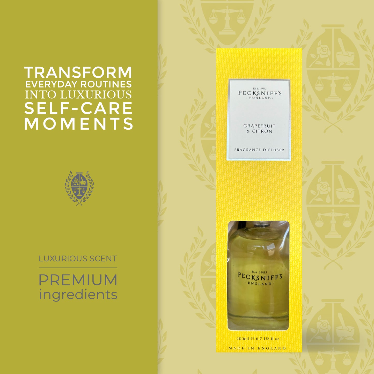 Pecksniff's Grapefruit & Citron Diffuser | 200ml/6.76 Fl Oz