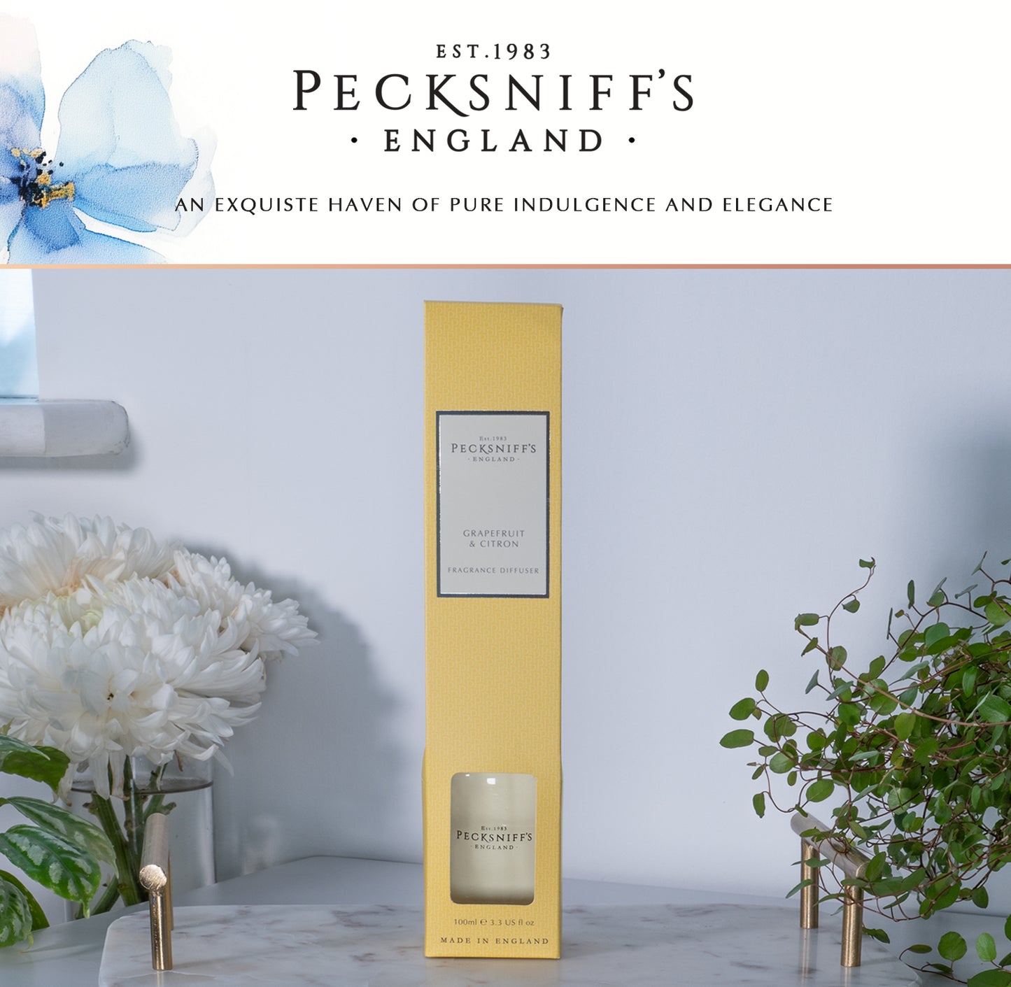 Pecksniff's Grapefruit & Citron Diffuser | 200ml/6.76 Fl Oz