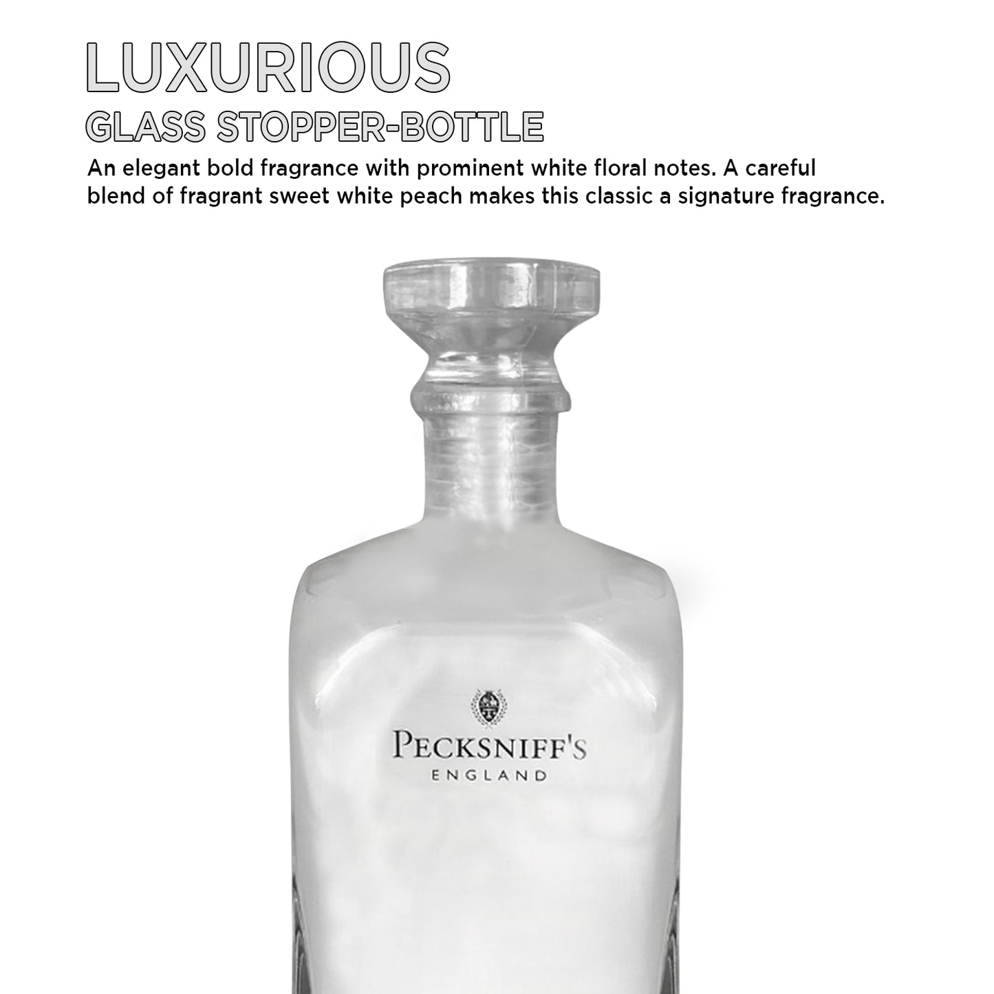 Pecksniffs Gardenia & White Peach Luxury Bath Soak | 700ml /23.6 Fl Oz
