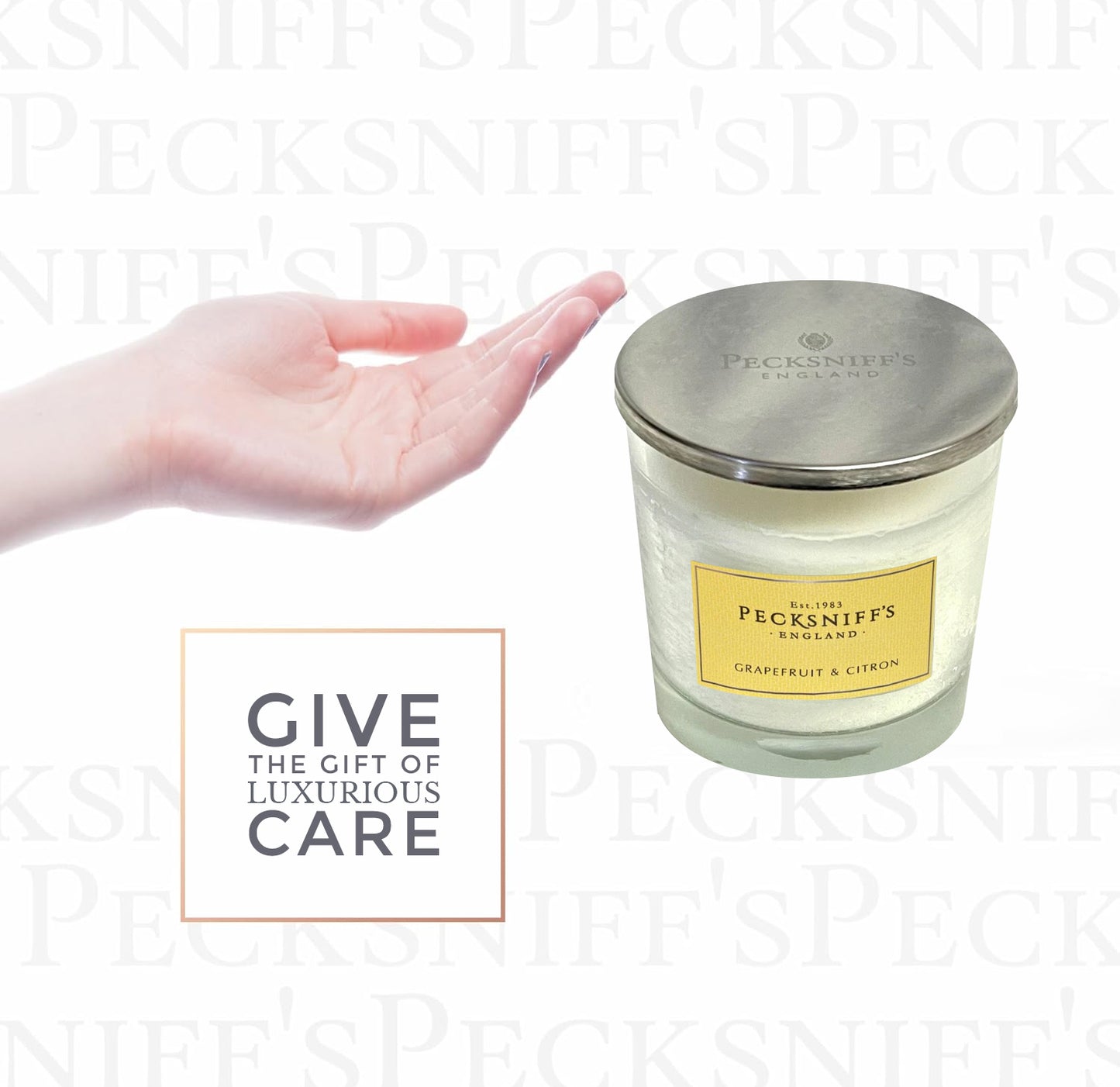 Pecksniffs Classic Grapefruit & Citron Scented Candle | 3 Wicks, 550g/19.4oz