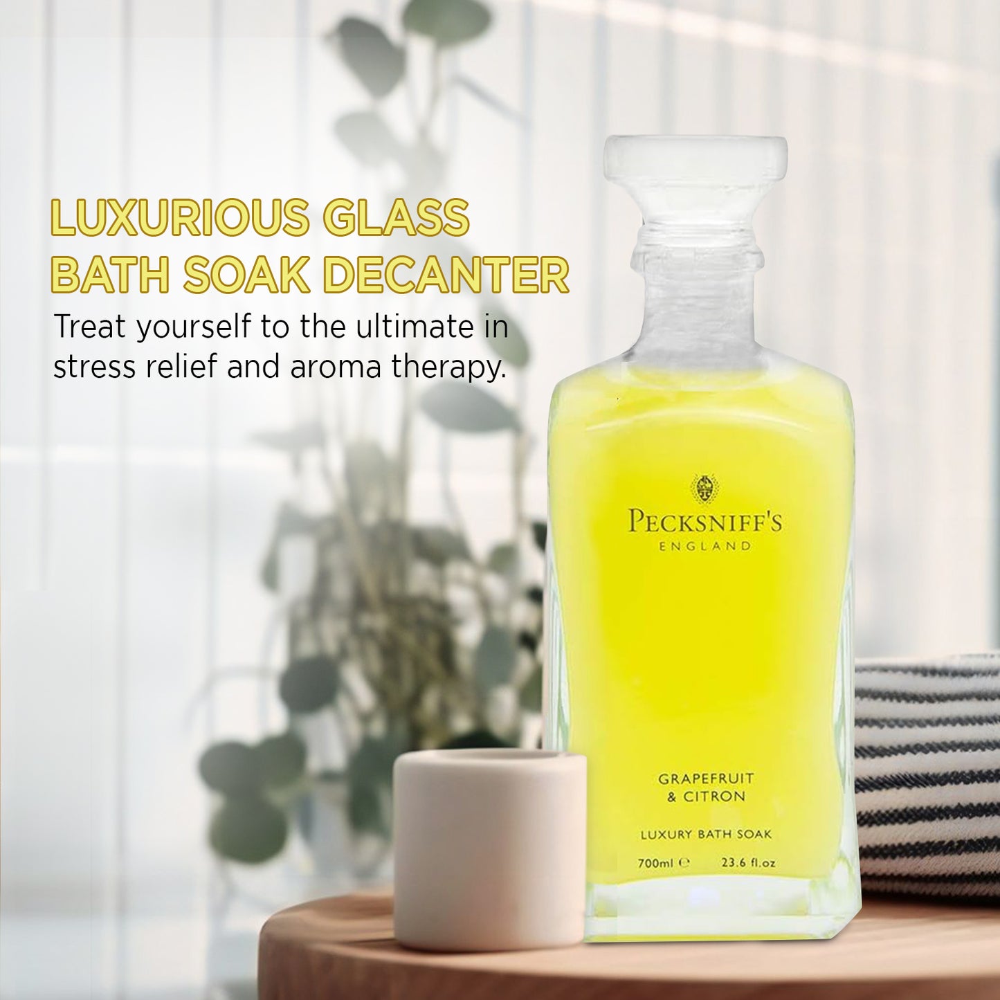 Pecksniffs Grapefruit & Citron Luxury Bath Soak | 700ml /23.6 Fl Oz
