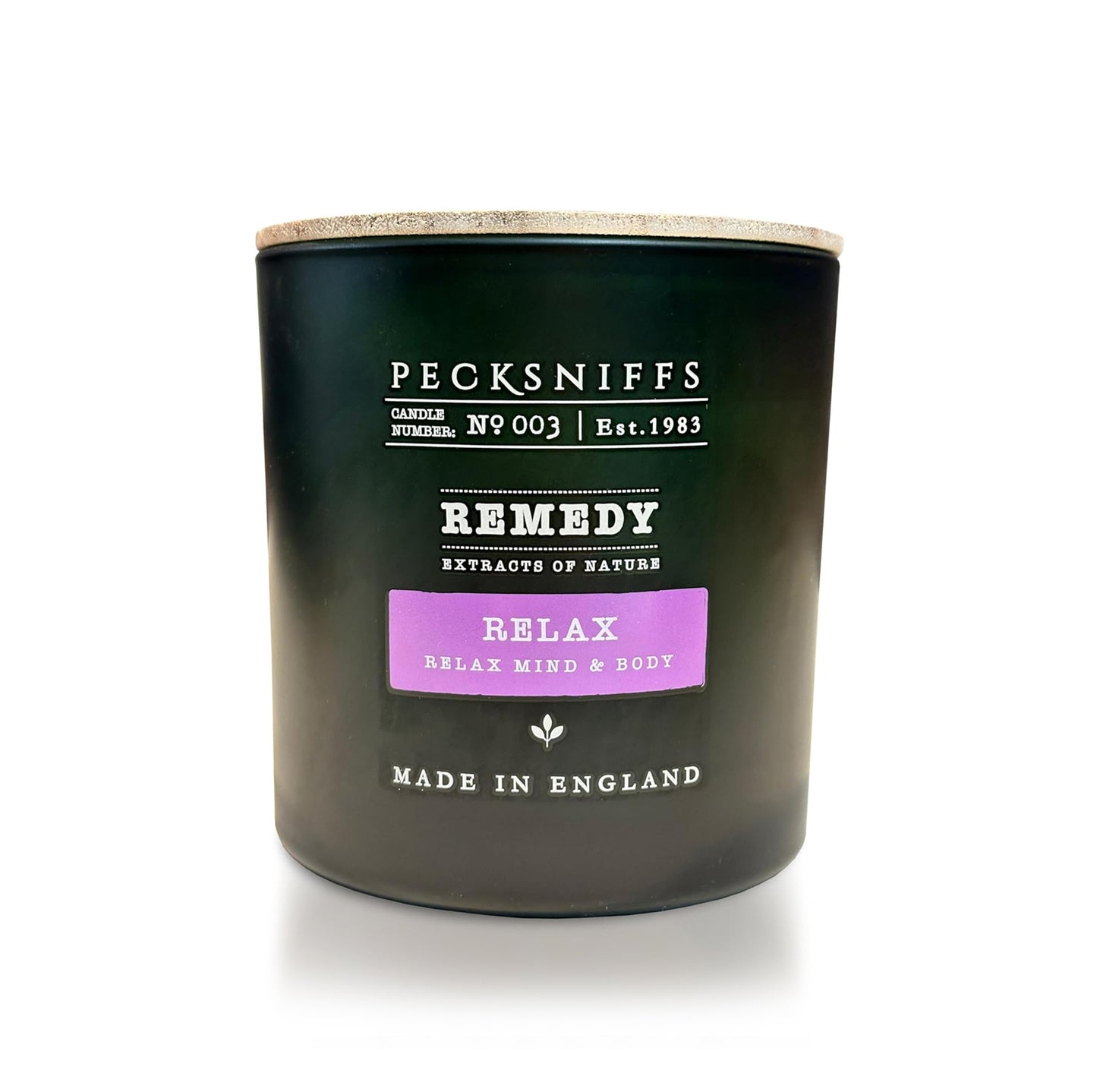 Pecksniffs Remedy Green Tall Relax Candle | 3 Wicks, 550g /19.4 oz