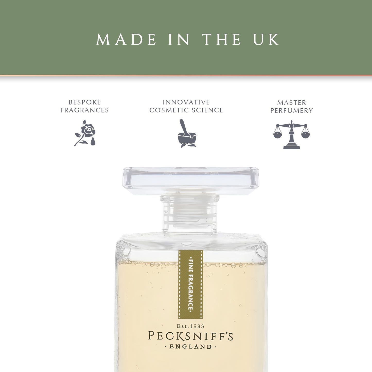Pecksniff's Prestige Honeydew & Ginger Bath Soak Decanter | 500ml/16.9 Fl Oz