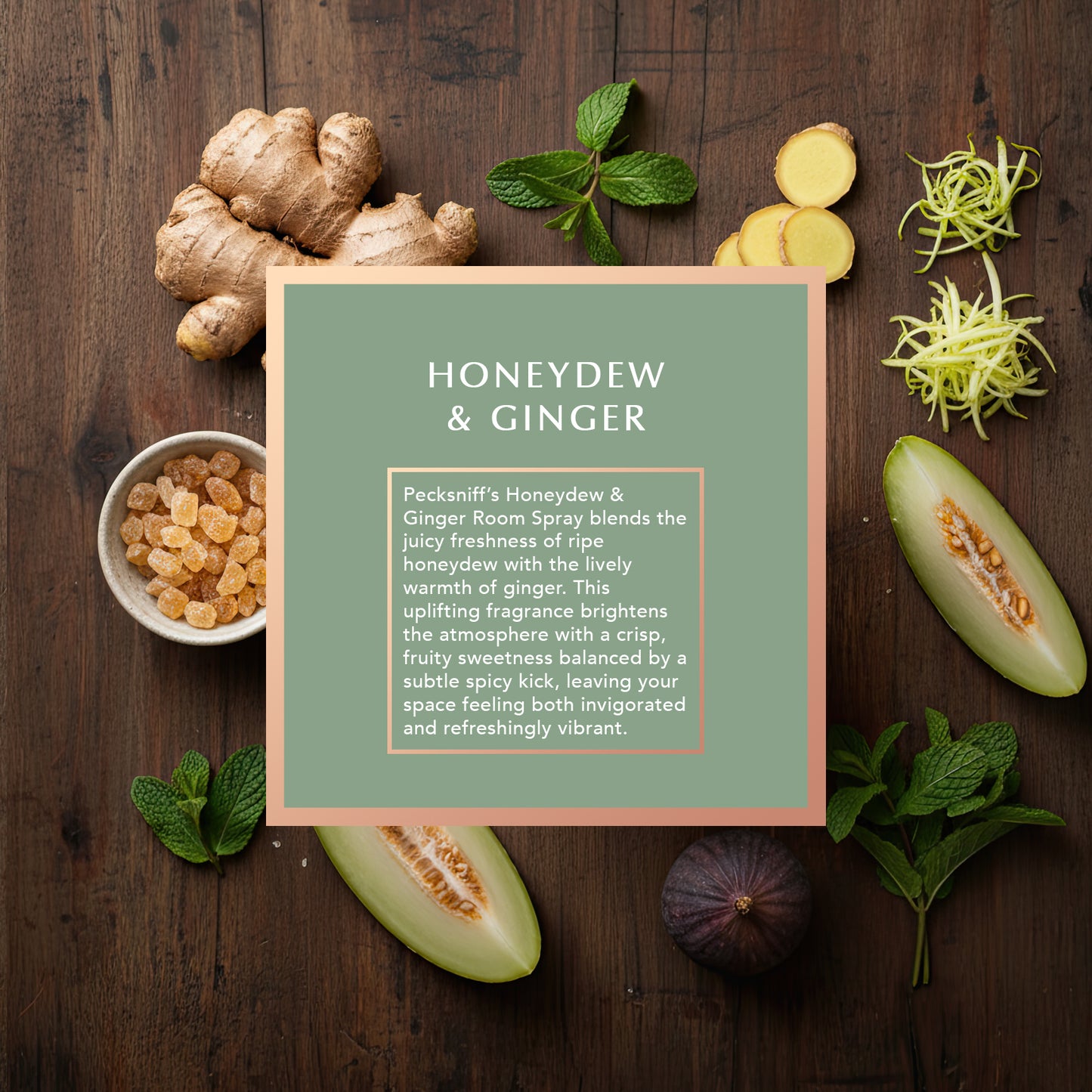 Pecksniffs Honeydew & Ginger Classic Room Spray | 100ml/3.38 Fl Oz