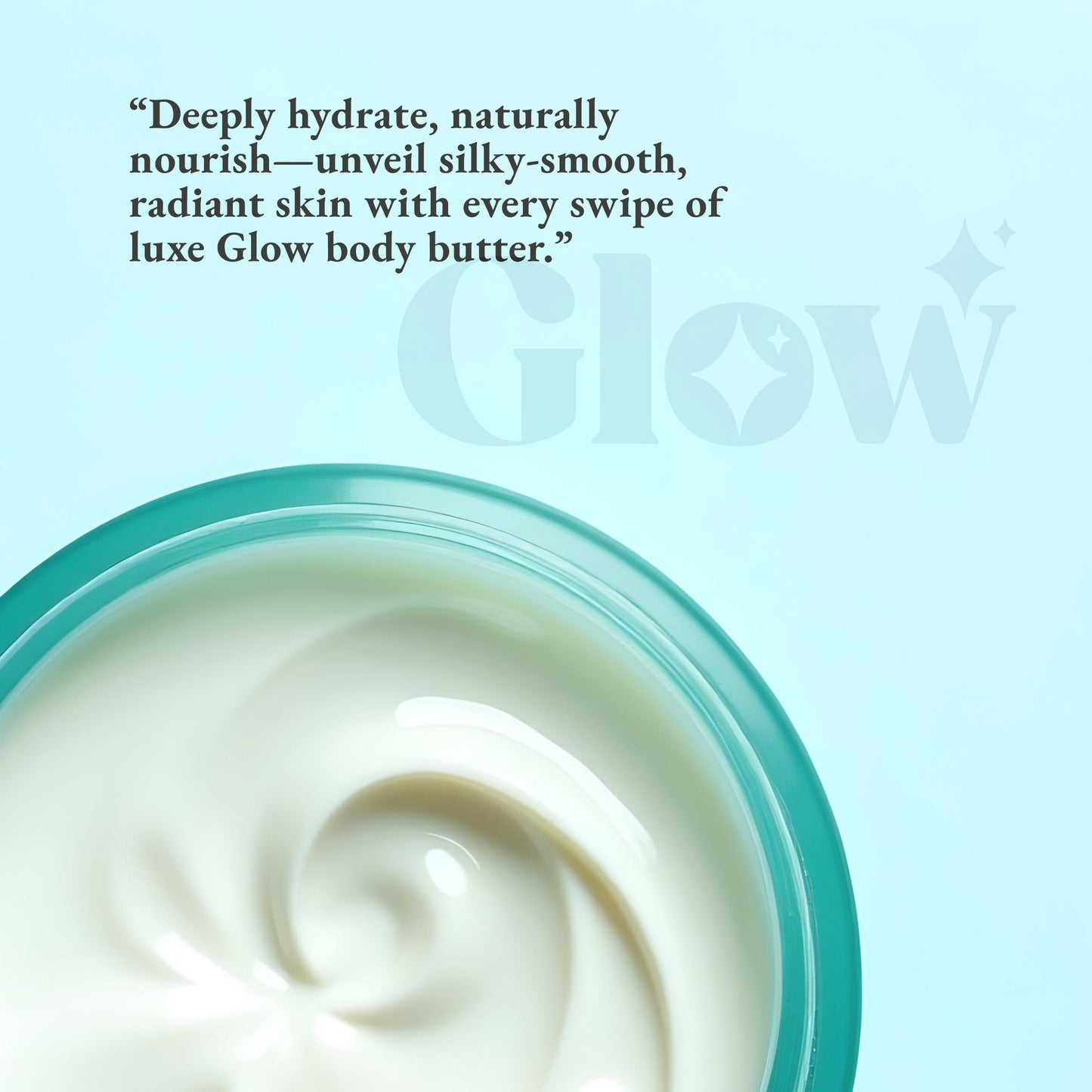 Glow Body Butter – Honey Coconut Scent, 250 ml / 8.45 fl oz – Ultra Moisturizing Skincare for Dry Skin, Made in England