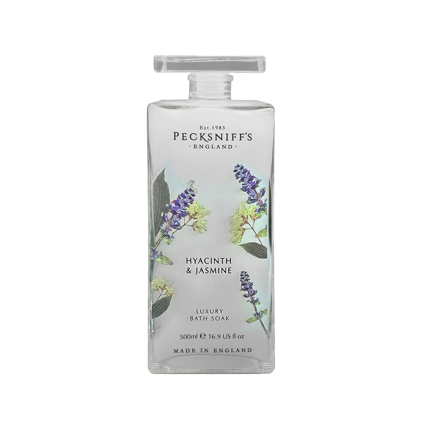 Pecksniffs Hyacinth & Jasmine Bath Soak Decanter | 500ml/16.9 Fl Oz