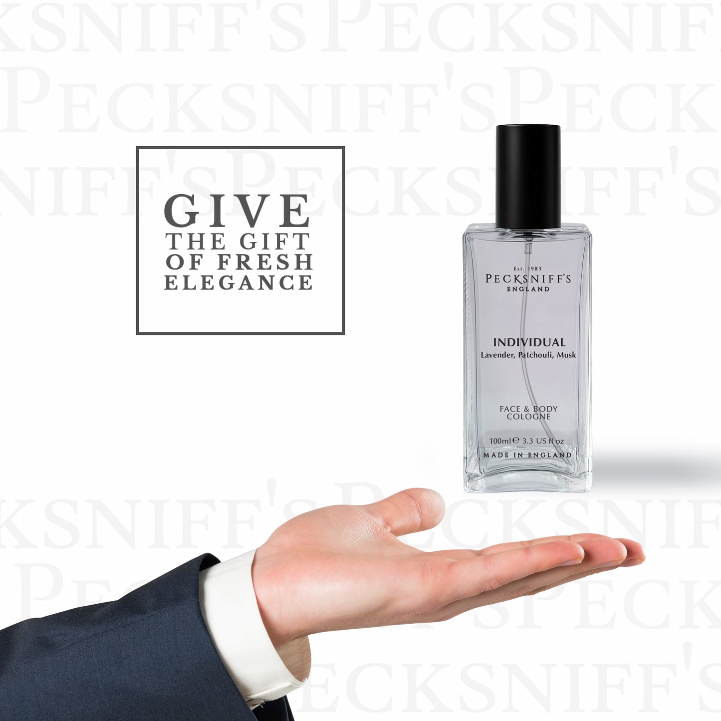Peckniff's Men’s Face & Body Cologne – Individual Fresh Fougere, Distinctive Men’s Cologne with Clean Finish, Everyday Wear, 100ml / 3.4 fl oz