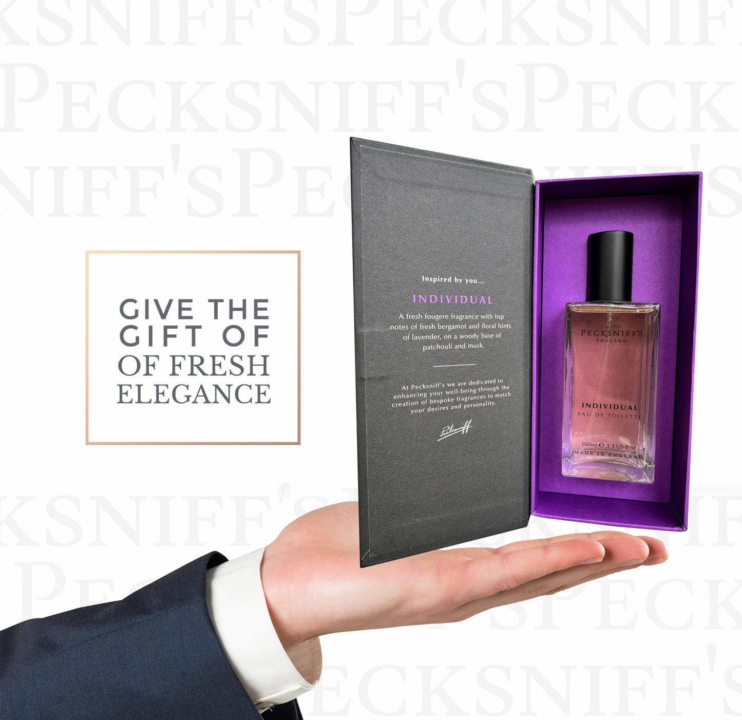 Pecksniff’s Men’s Eau de Toilette – Individual Scent, 100ml/3.3 fl oz Cologne – Bold, Masculine Fragrance in Spray Bottle