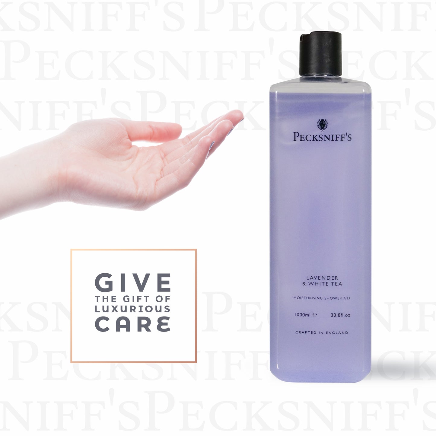 Pecksniffs Lavender & White Tea Moisturizing Shower Gel | 1000 ml / 33.80 Fl Oz