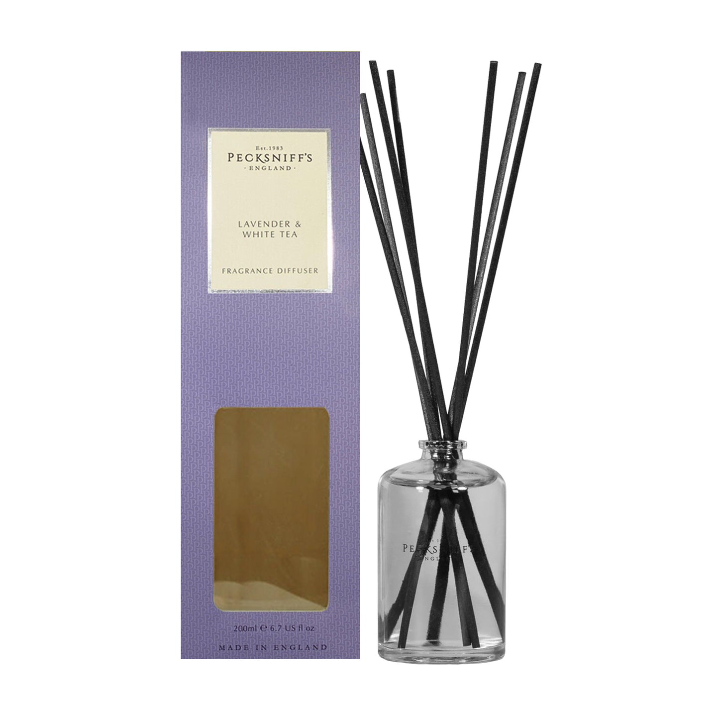 Pecksniffs Lavender & White Tea Diffuser | 200ml/6.76 Fl Oz