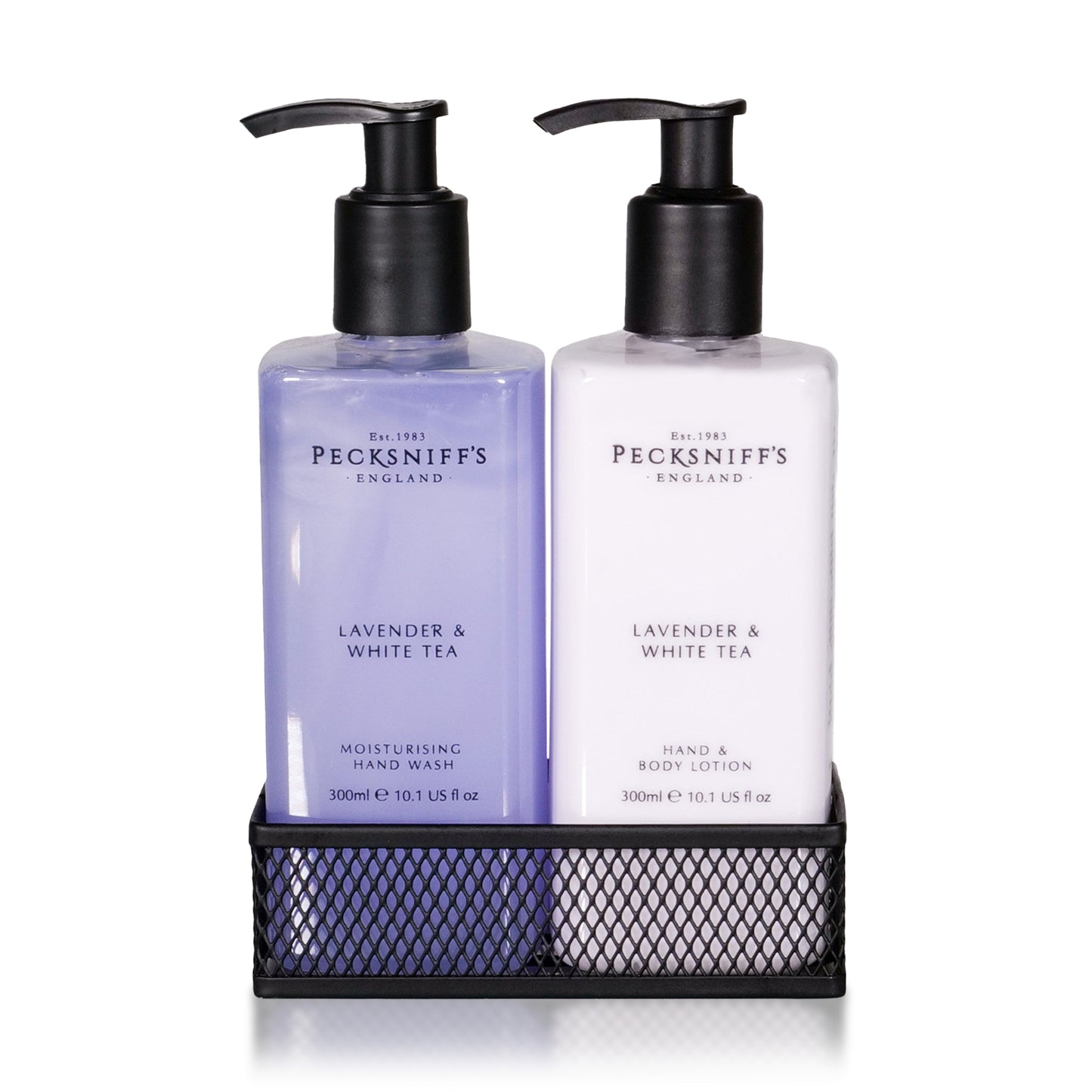 Pecksniffs Lavender & White Tea Classic Hand Wash, Lotion & Caddy