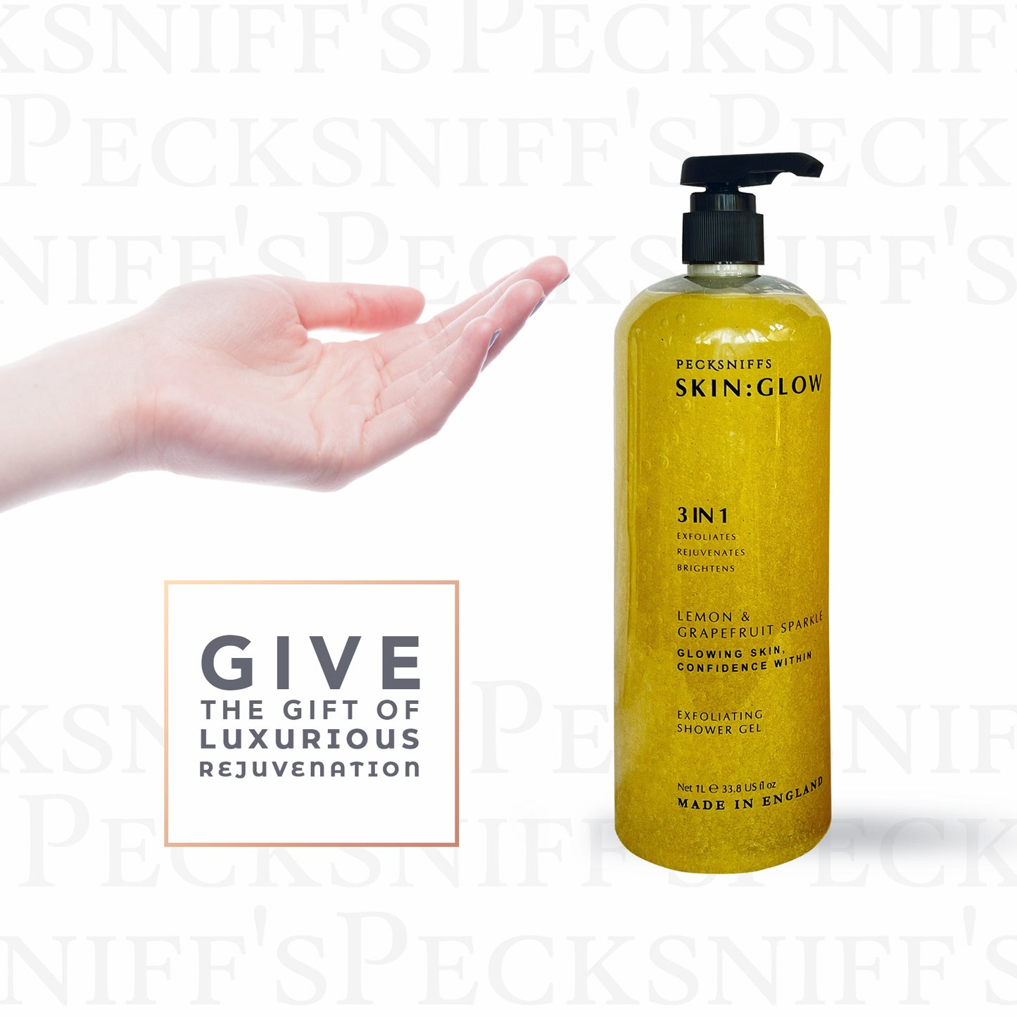 Pecksniffs Lemon & Grapefruit Sparkle Exfoliating Shower Gel | 1000 ml / 33.80 Fl Oz