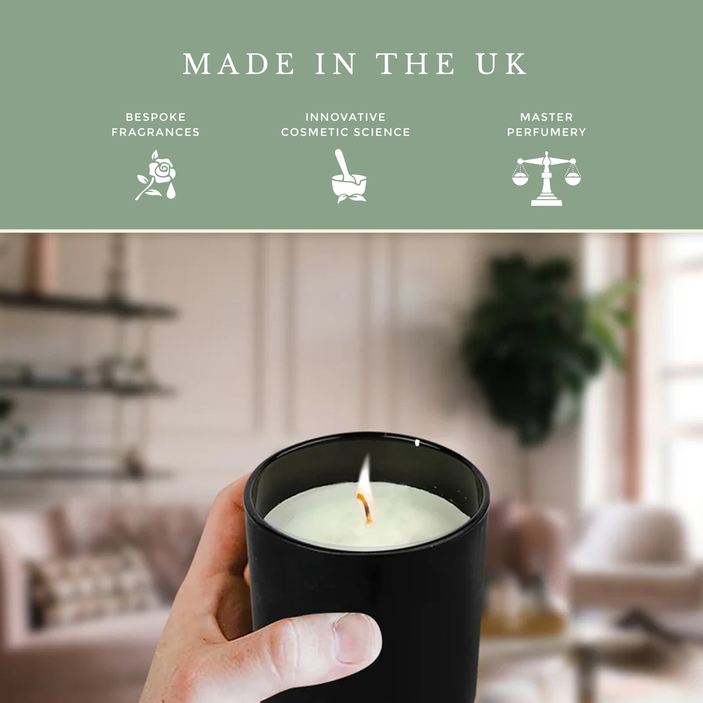 Pecksniff's Black Leather & Oakmoss Scented Candle | 1 Wick, 184g/6.49oz