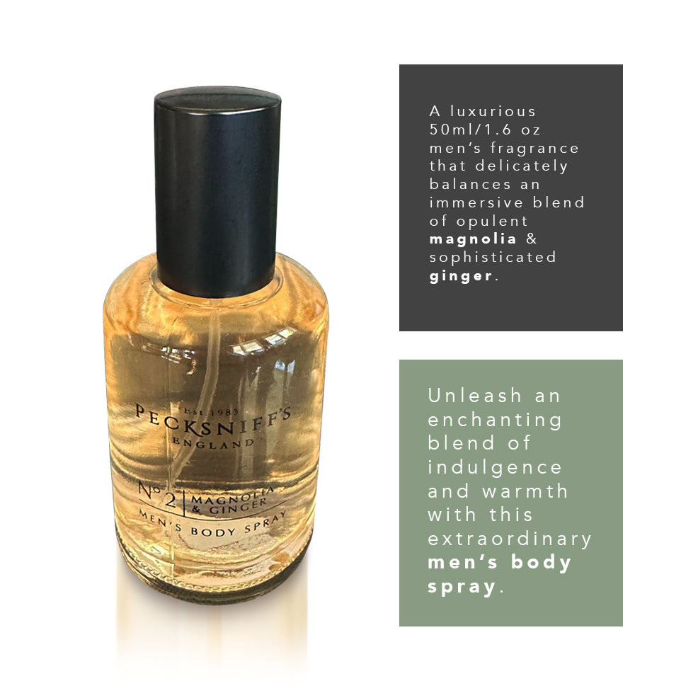 Pecksniff's Cracker Body Mist Magnolia & Ginger Body Spray | 50ml, 1.69 Fl Oz