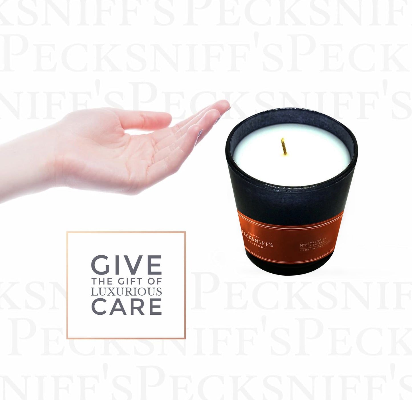Pecksniffs Black Magnolia & Ginger Scented Candle | 1 Wick, 184g/6.49oz