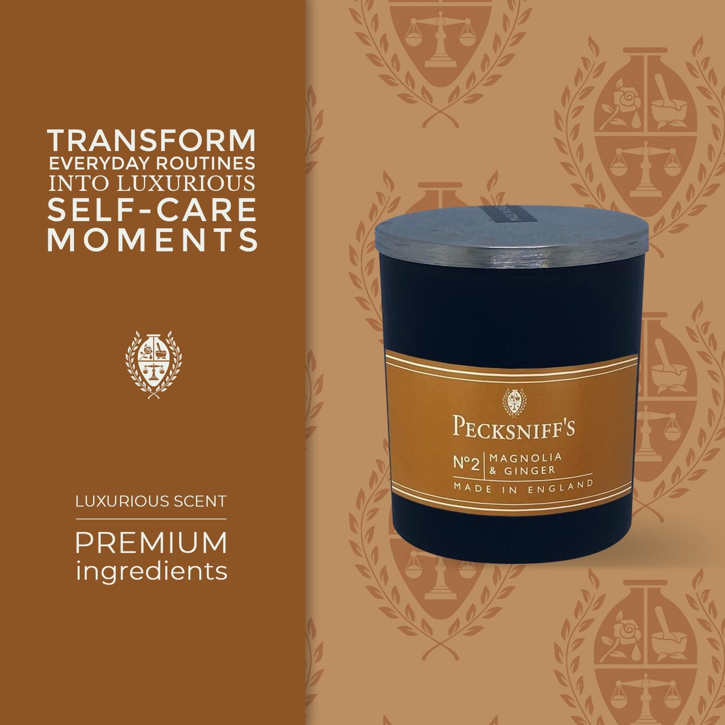 Pecksniffs Magnolia & Ginger Scented Candle | 1 Wick, 100g/3.5oz
