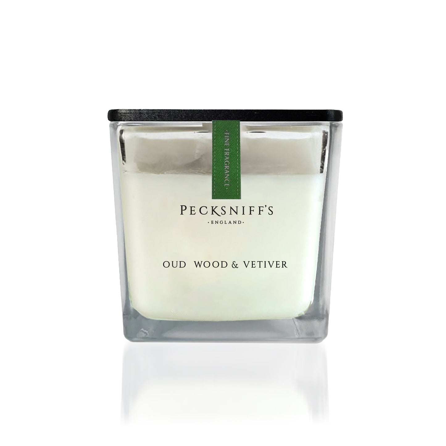 Pecksniffs Prestige Oudwood & Vetiver Scented Square Candle | 1 Wick, 190g /6.7oz