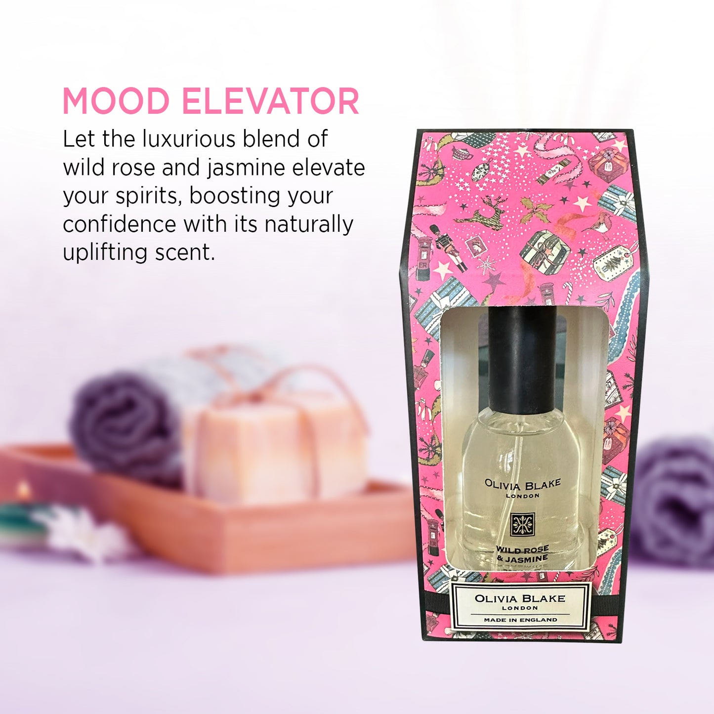 Olivia Blake Cracker House Body Mist Wild Rose & Jasmine Floral Body Spray | 50ml, 1.69 Fl Oz