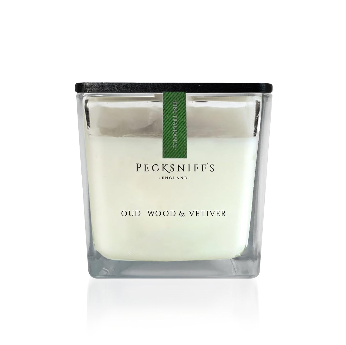 Pecksniffs Prestige Oud Wood & Vetiver Scented Square Candle | 1 Wick, 190g /6.7oz
